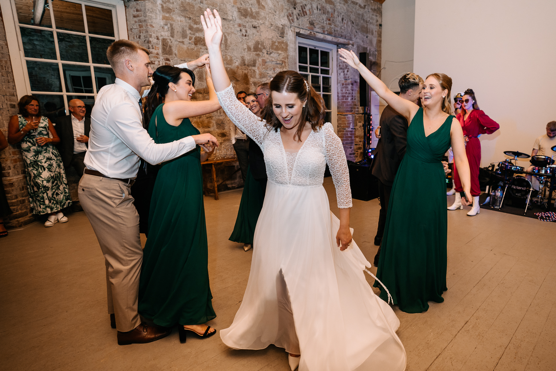 A man and woman dancing