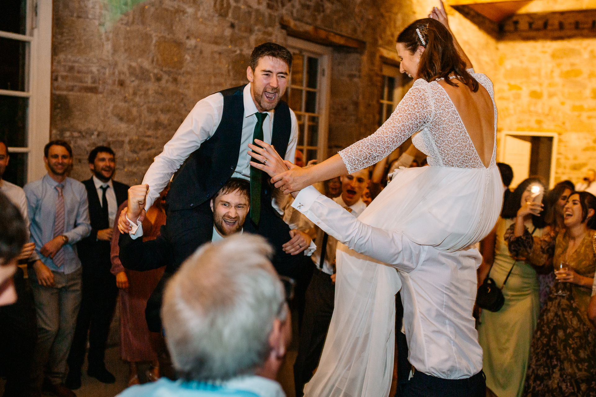 A man and woman dancing