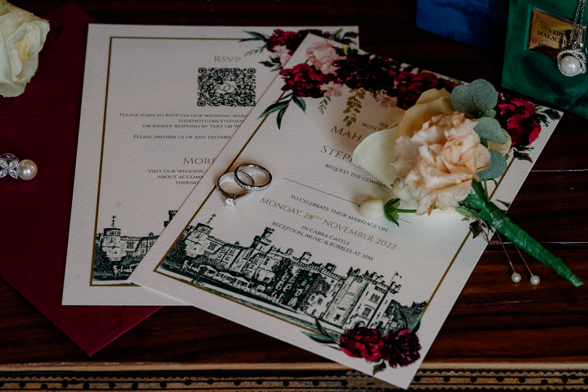 A bouquet of flowers and a book