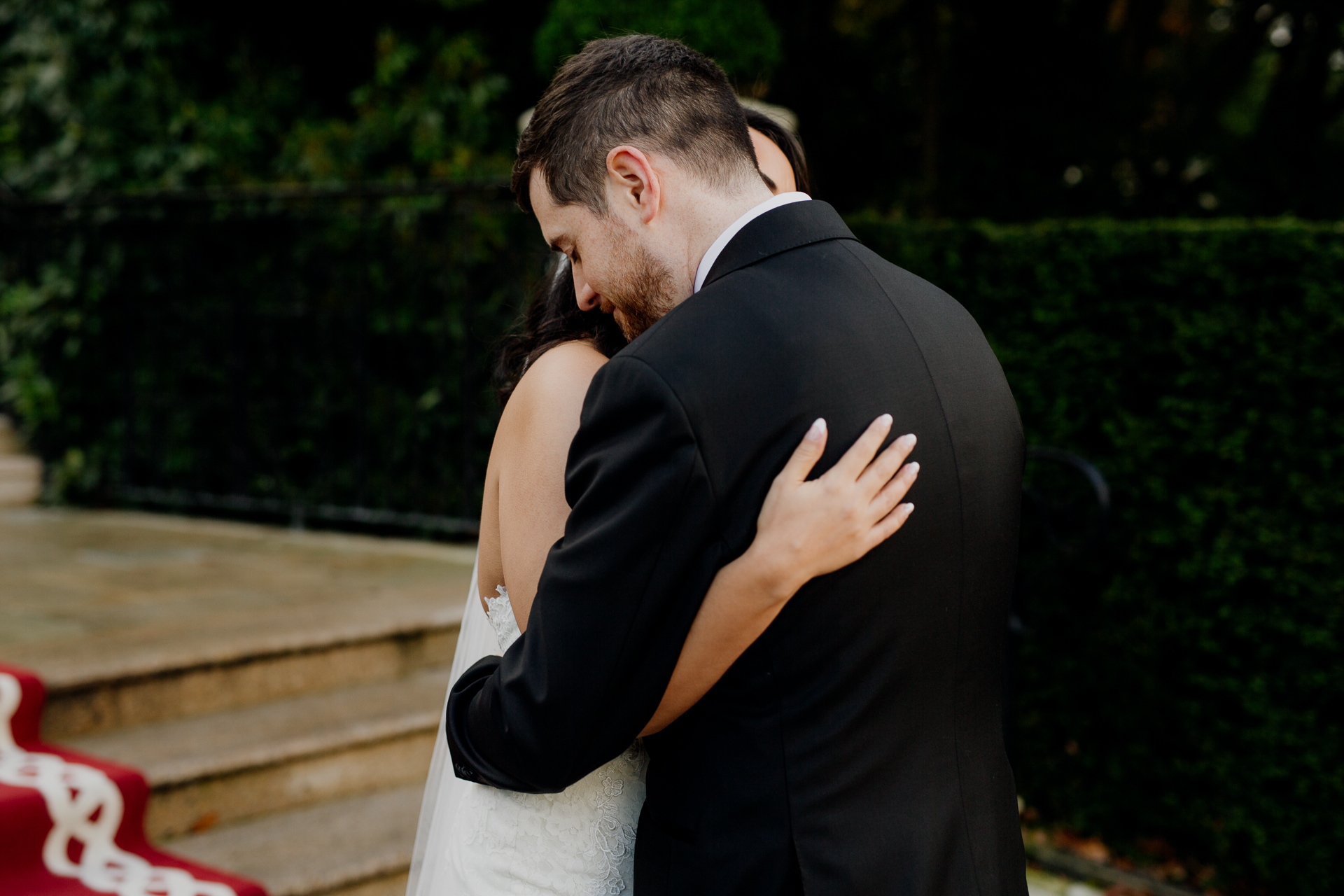 A man and woman kissing