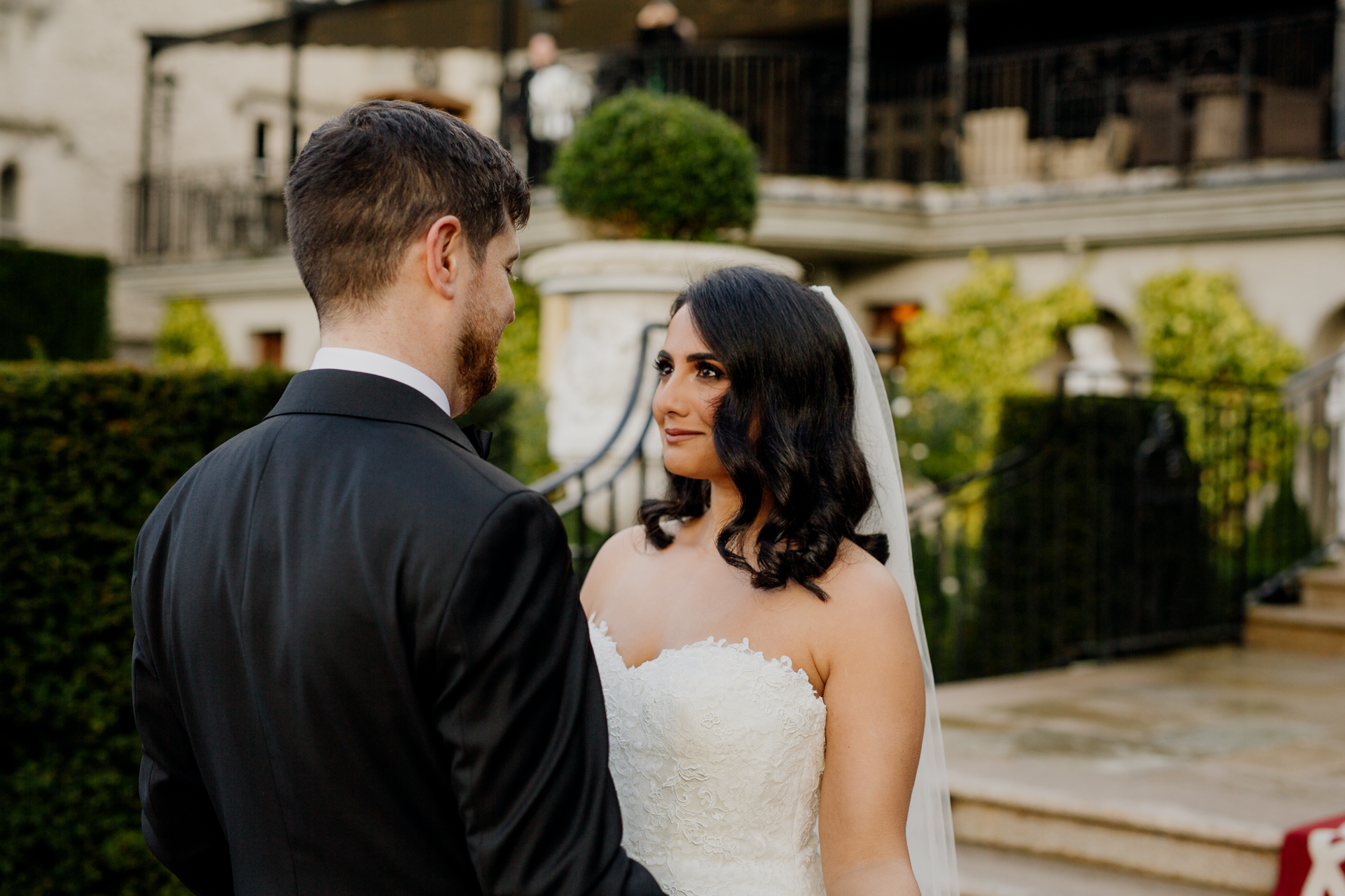 A man and woman in formal wear