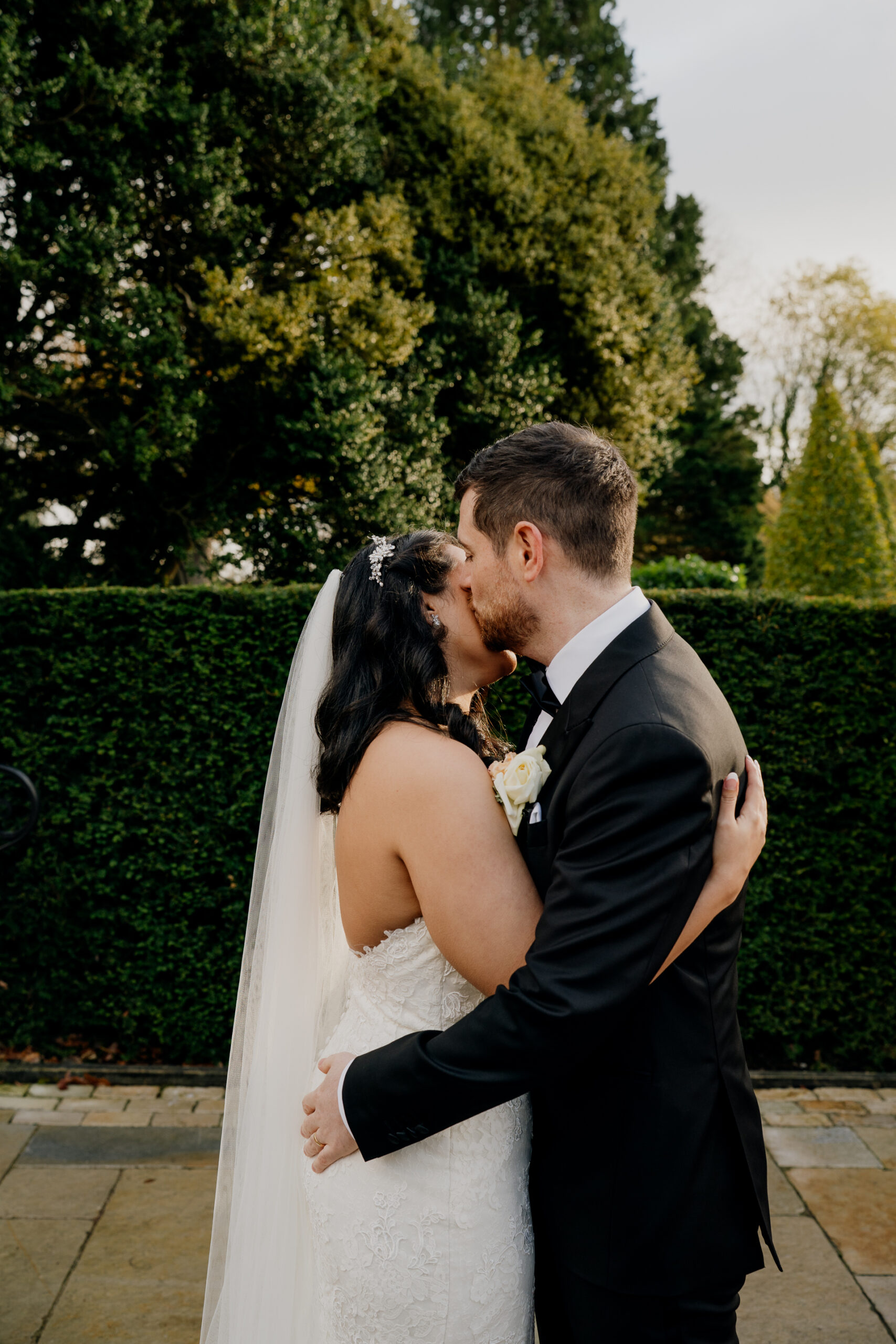 A man and woman kissing