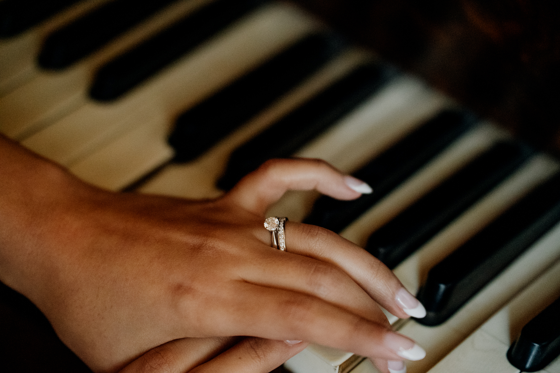 A person playing a piano