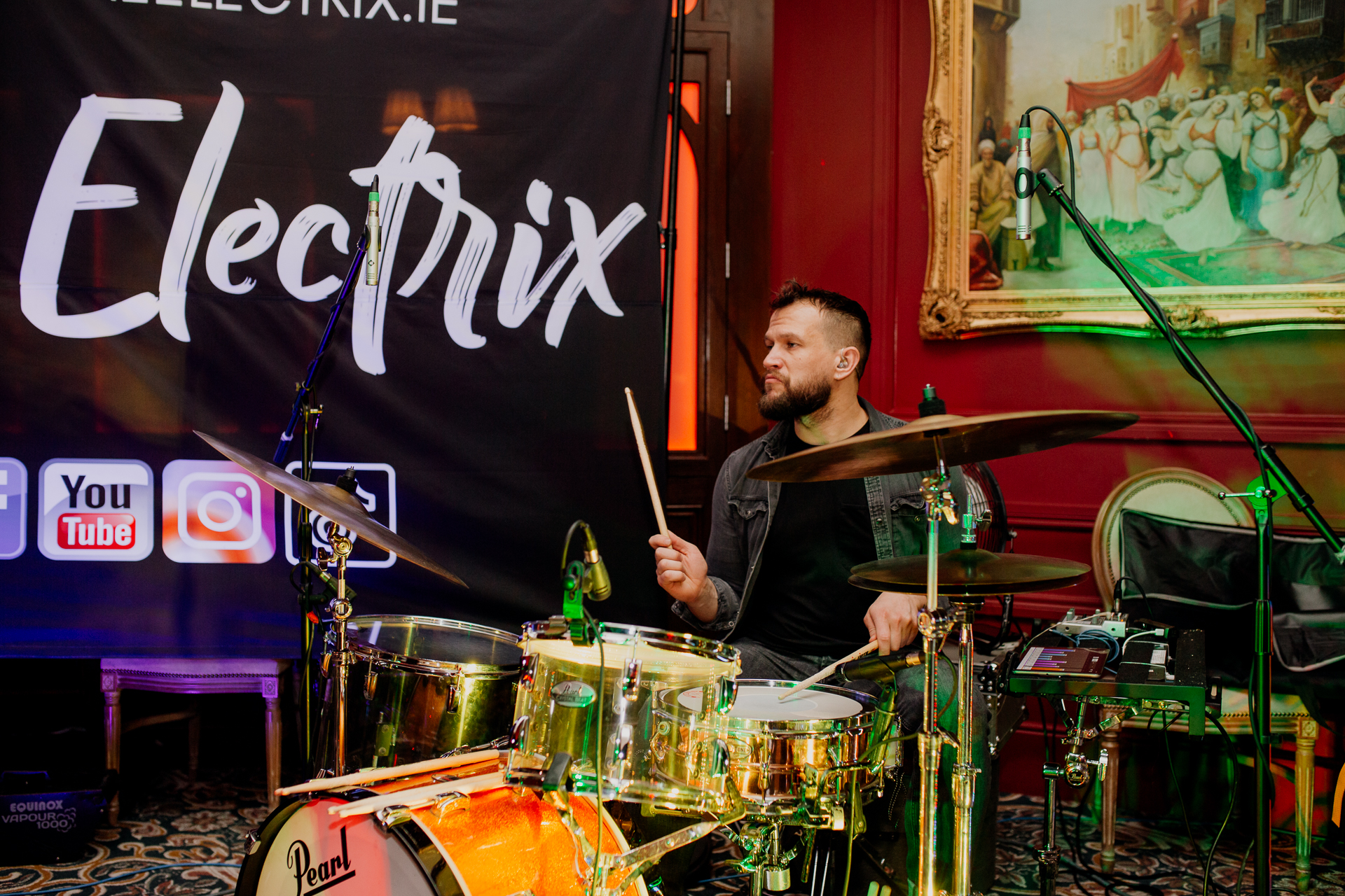 A man playing the drums