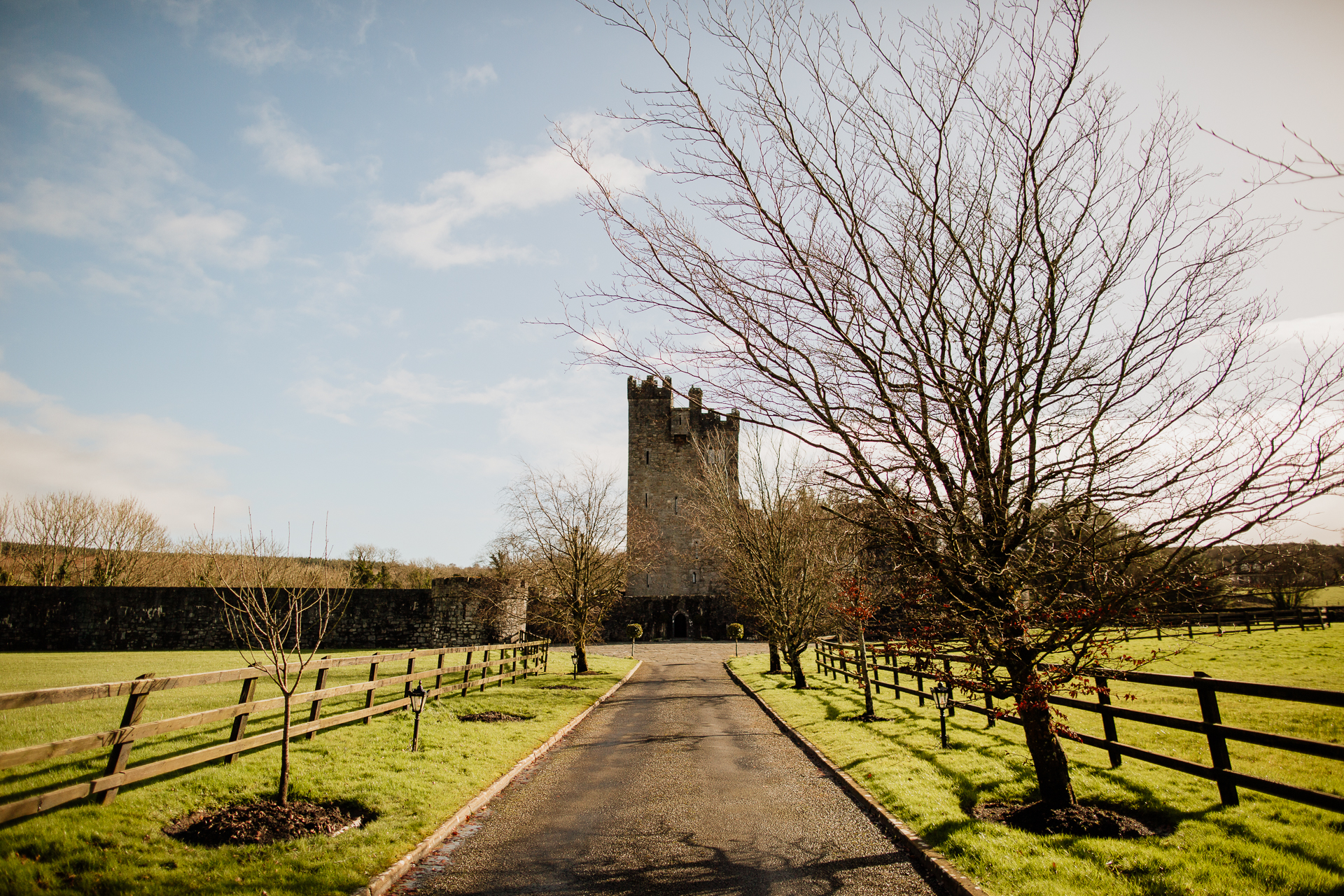 A road leading to a castle