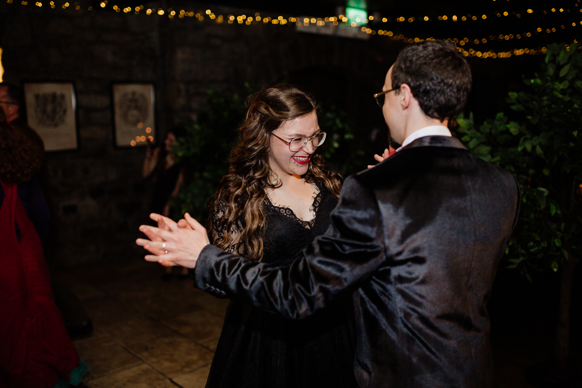 A man and woman dancing