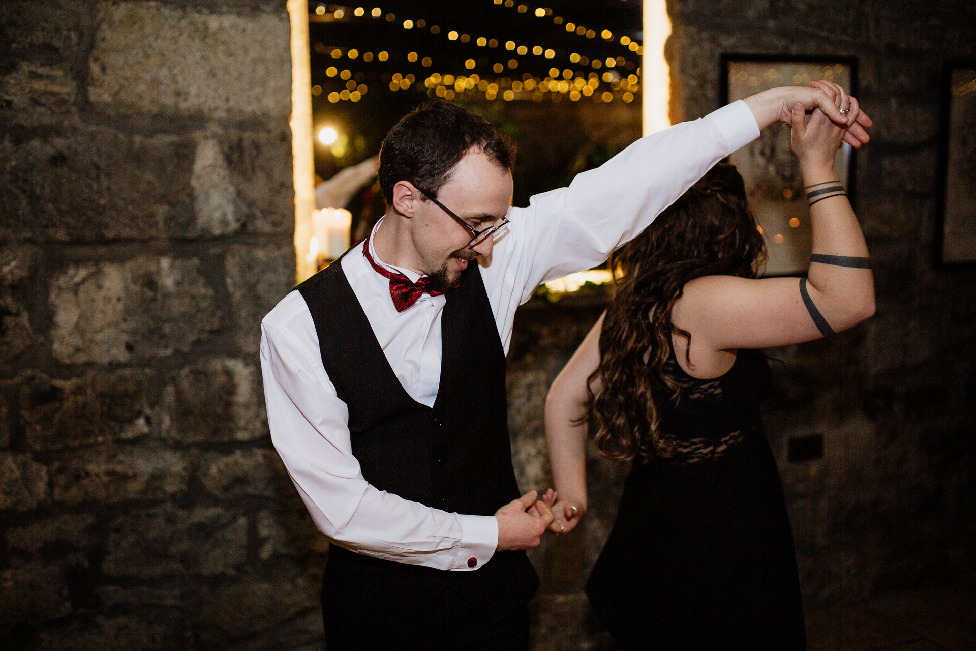 A man and woman dancing