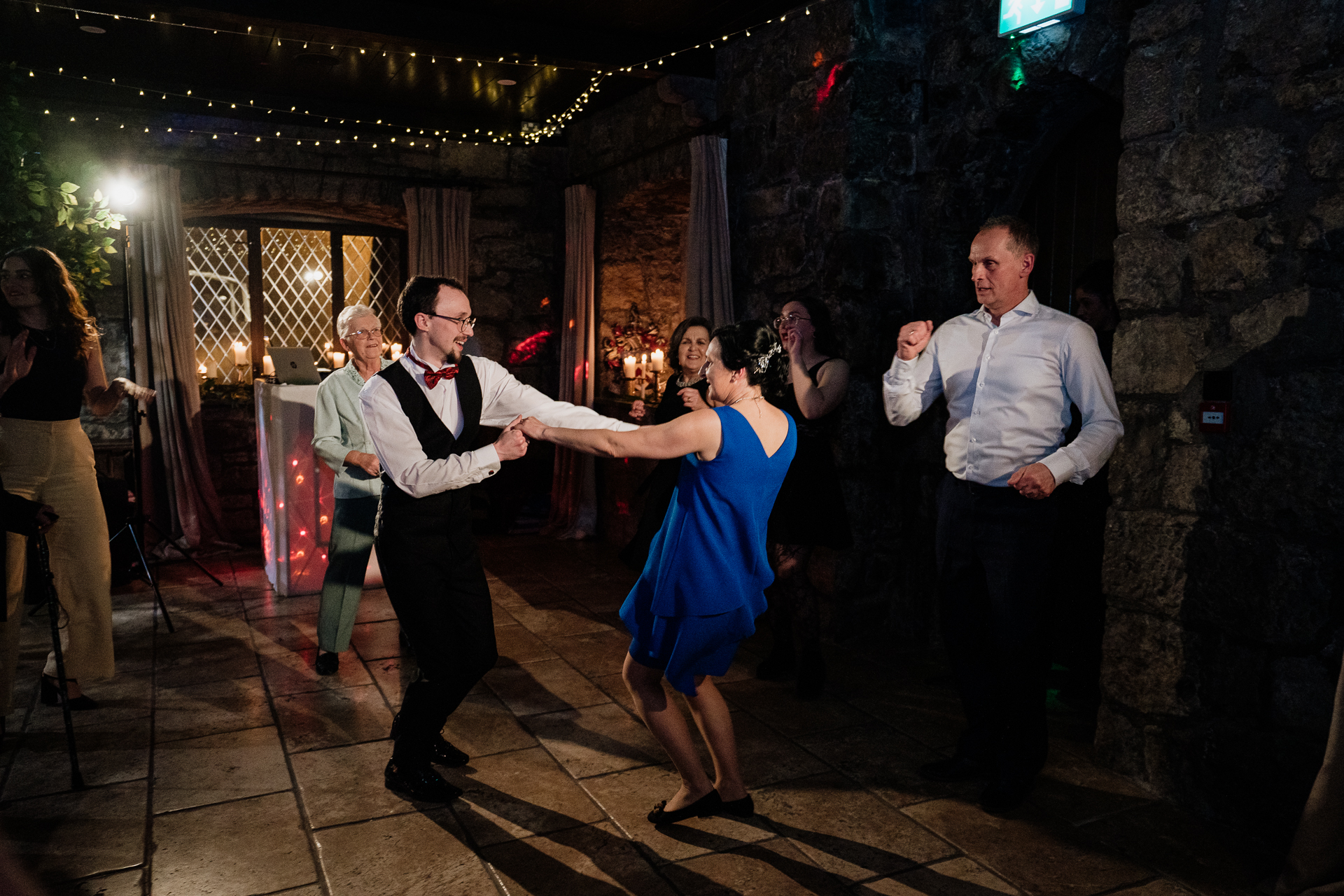 A man and woman dancing