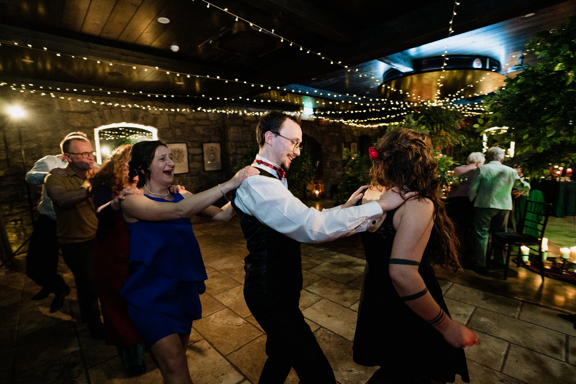 A man and woman dancing