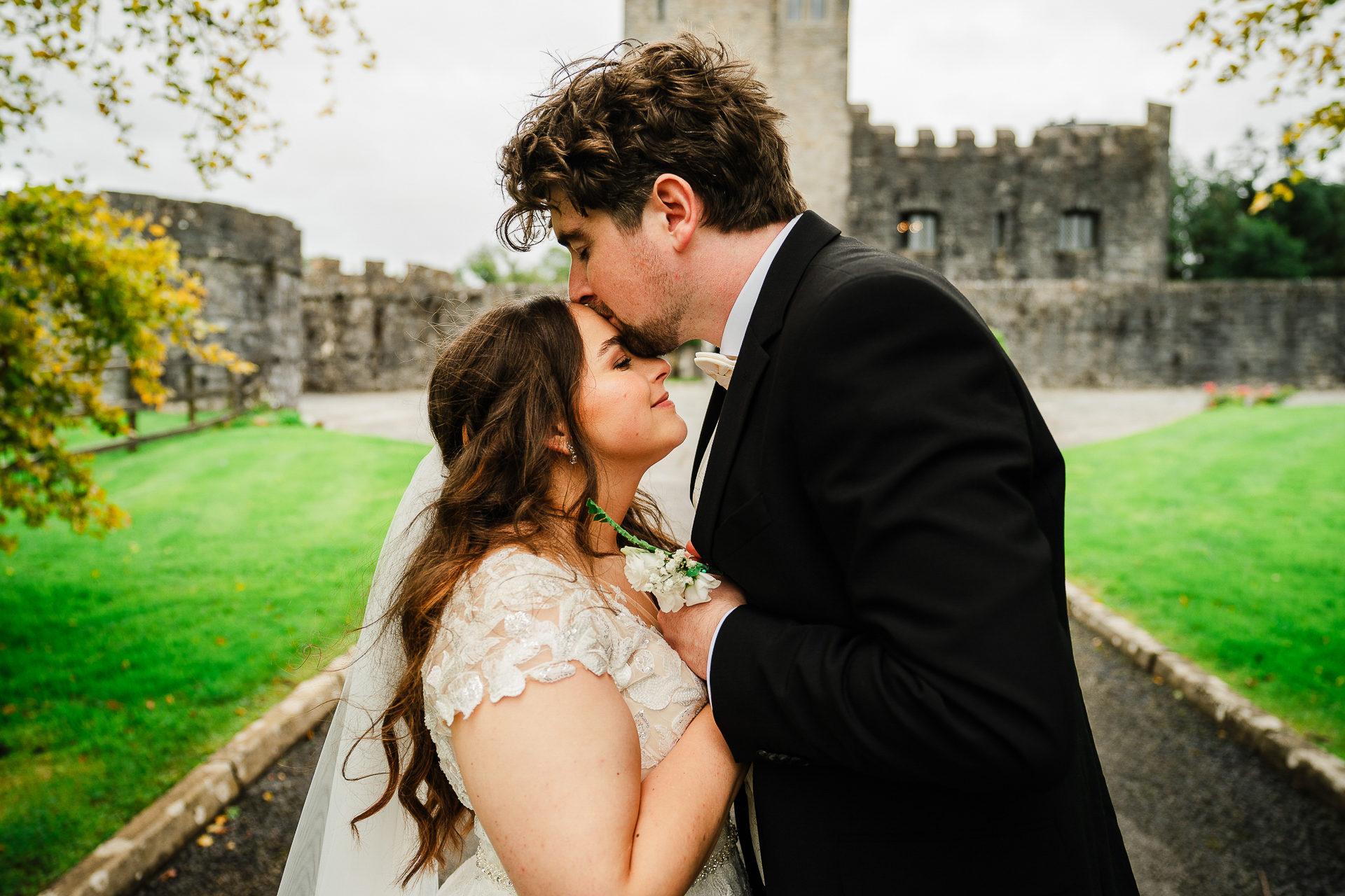 A man and woman kissing