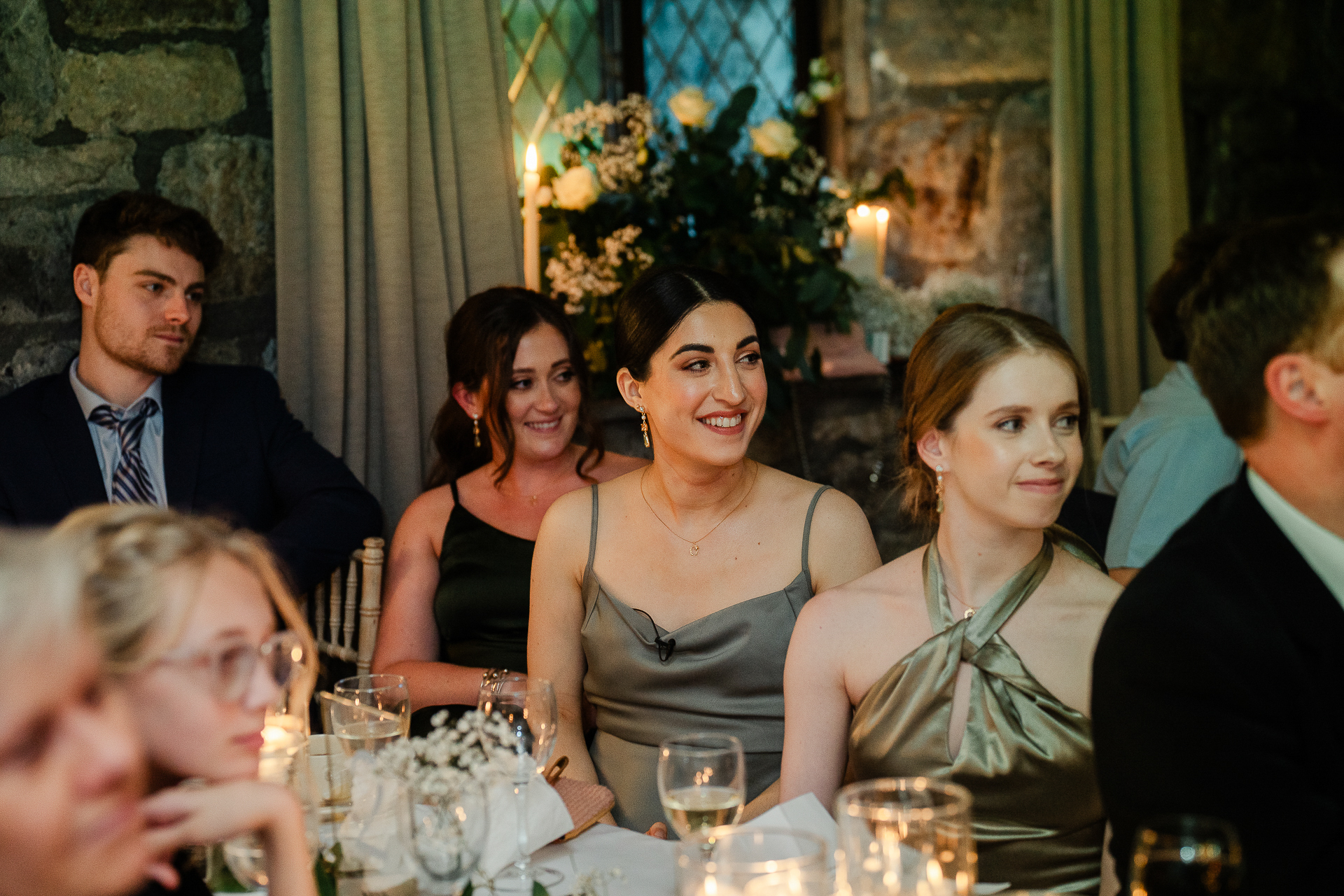 A group of people sitting at a table