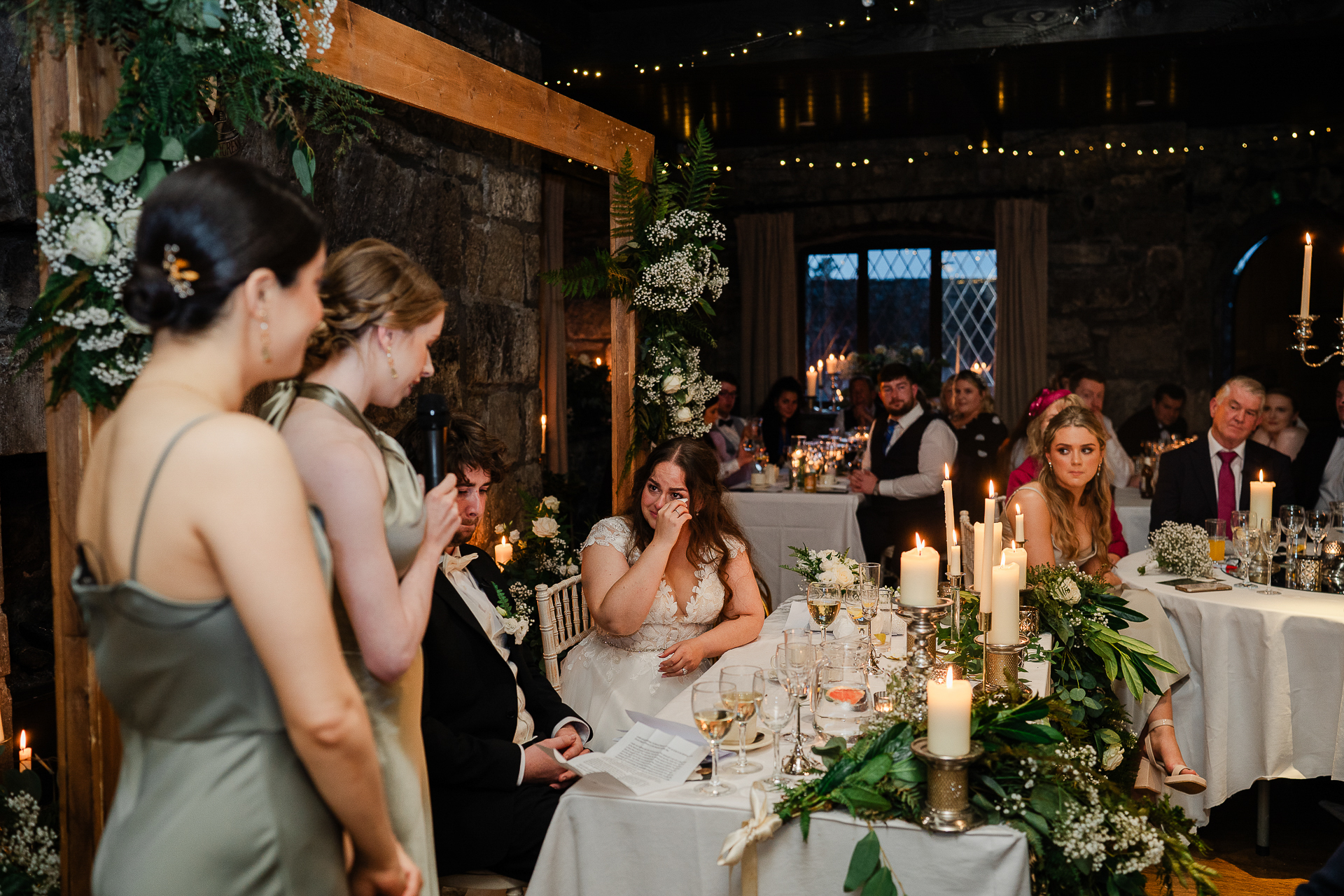 A group of people at a wedding