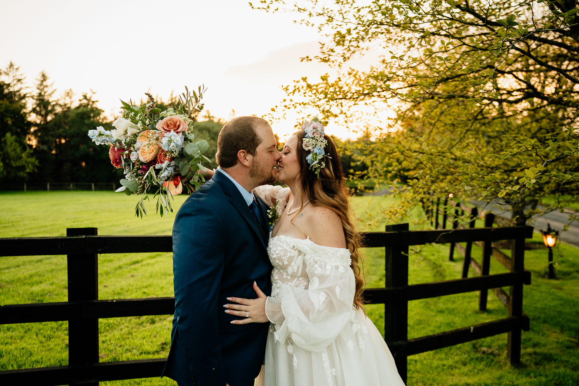 A man and woman kissing