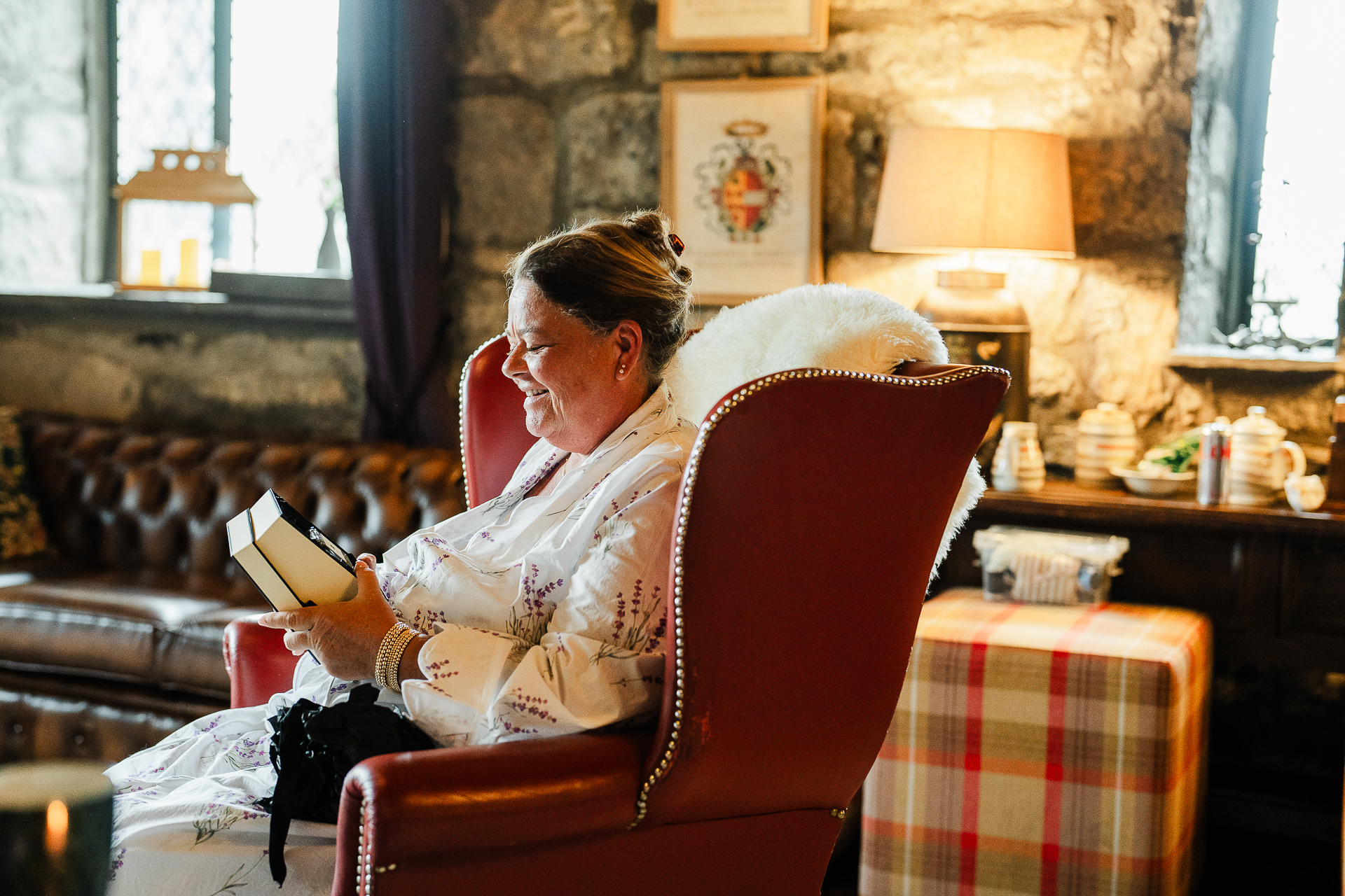 A person sitting in a chair