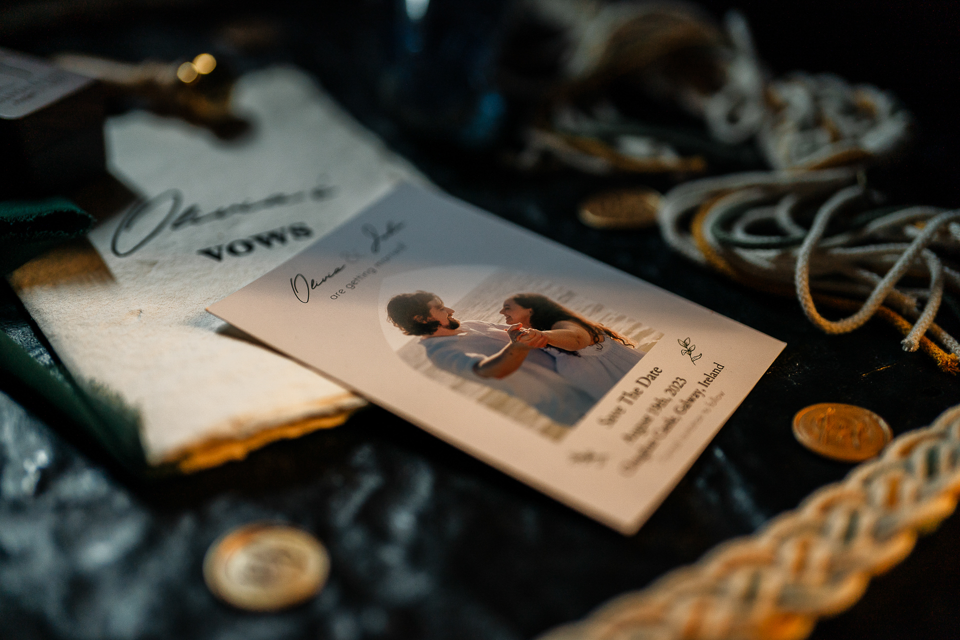 A close-up of a book and coins