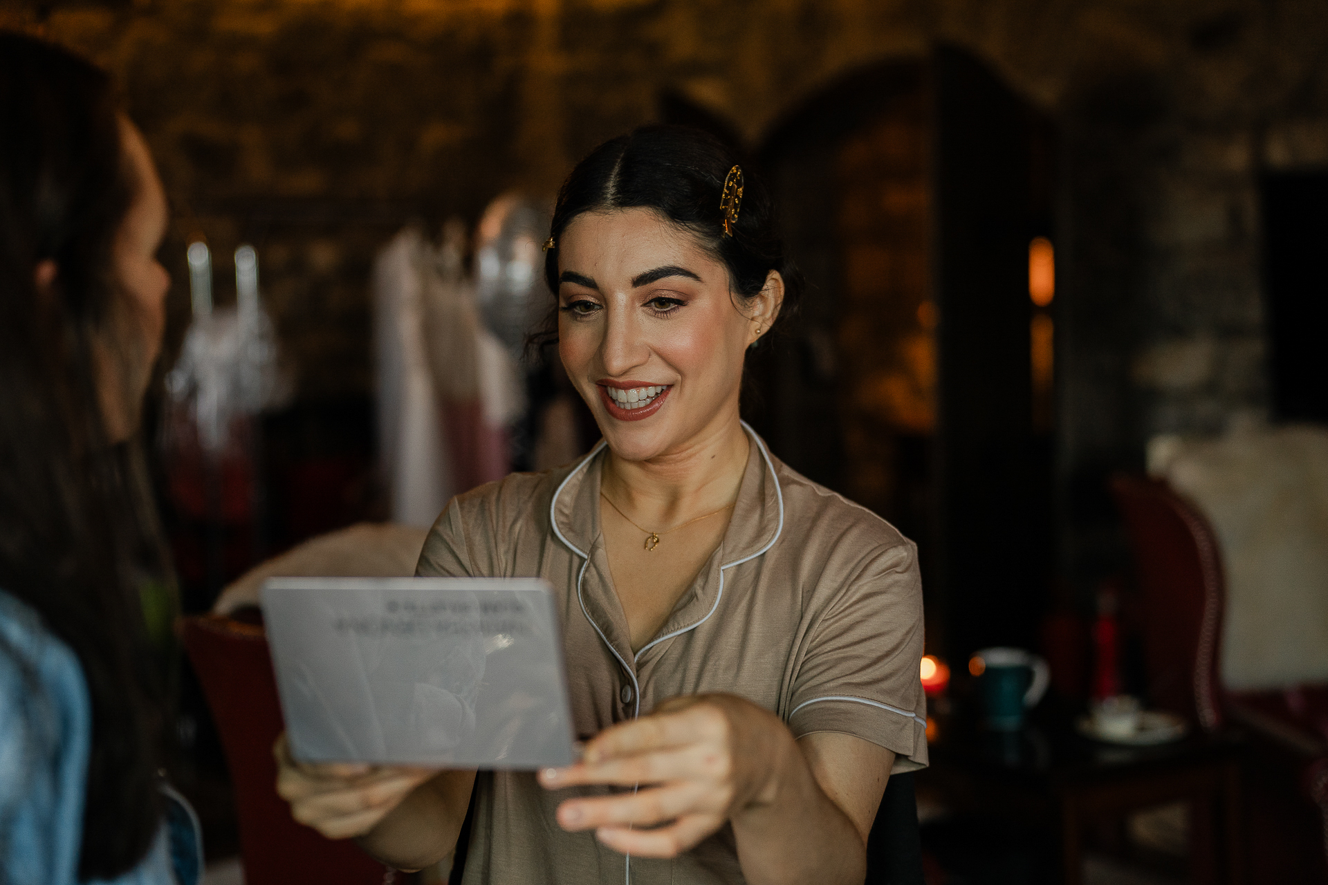 A man holding a tablet