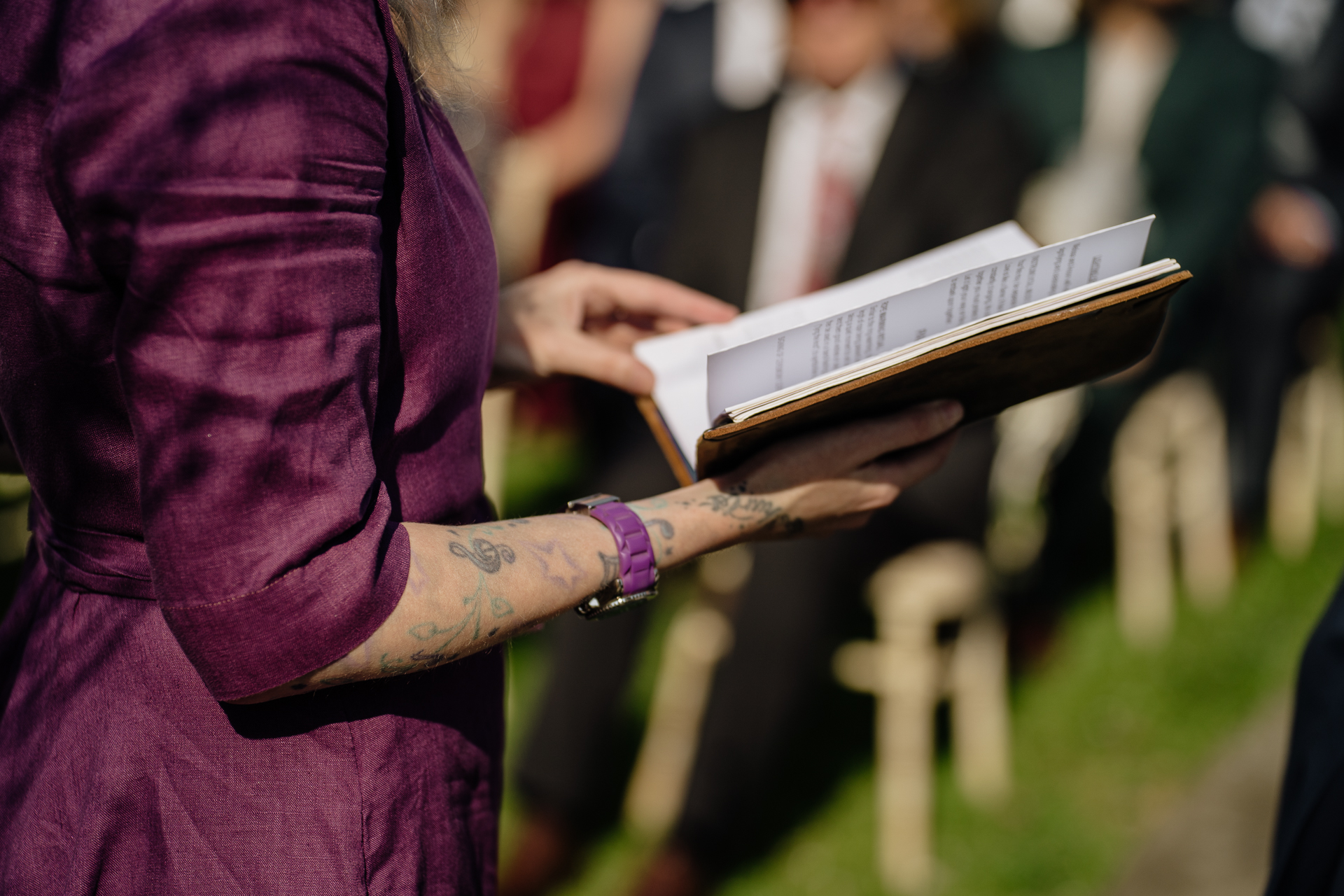 A person reading a book