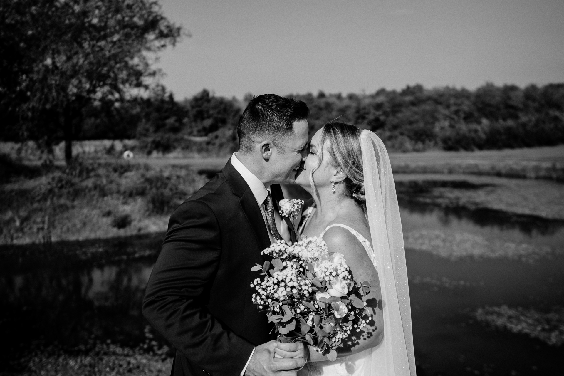 A man and woman kissing