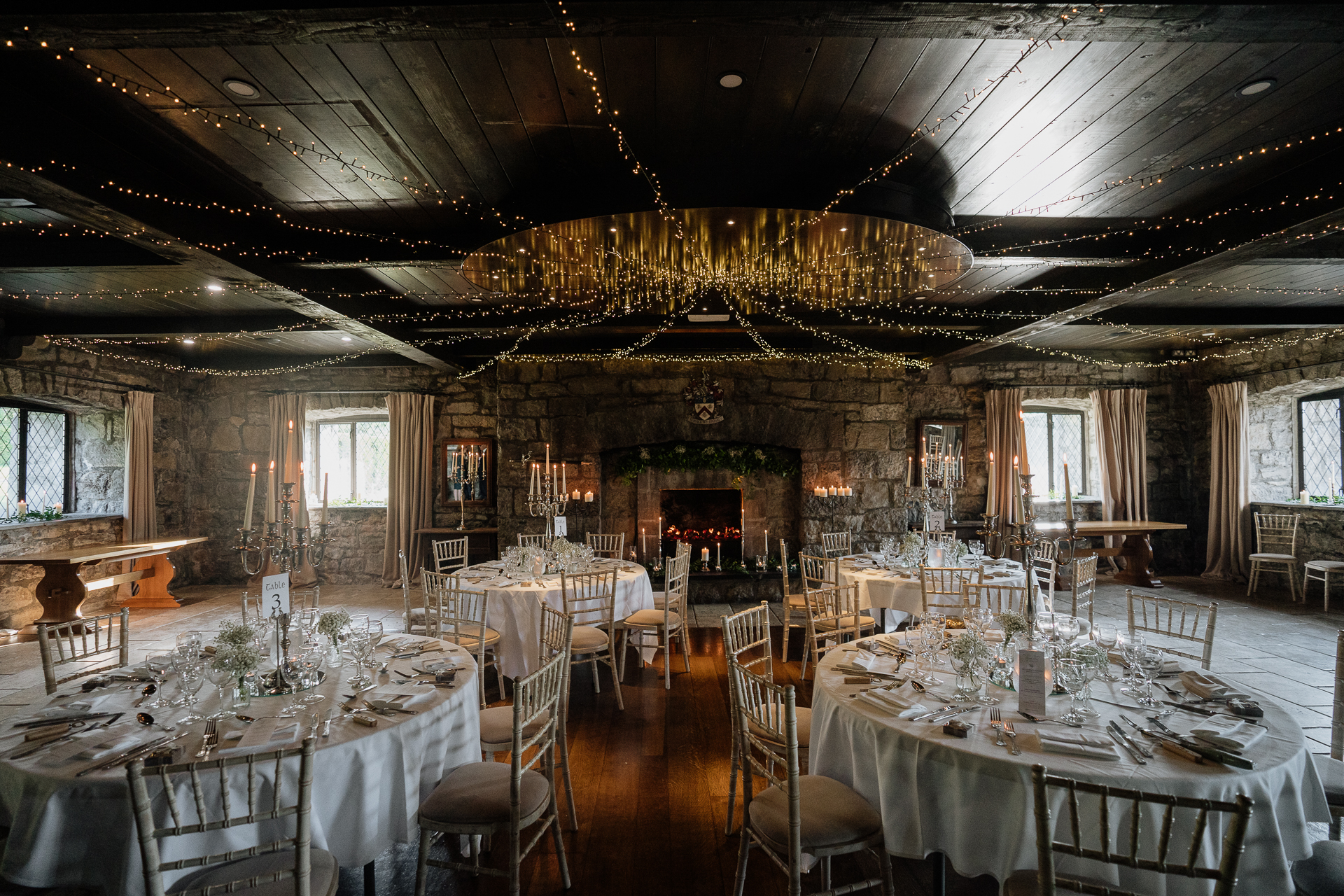 A room with tables and chairs