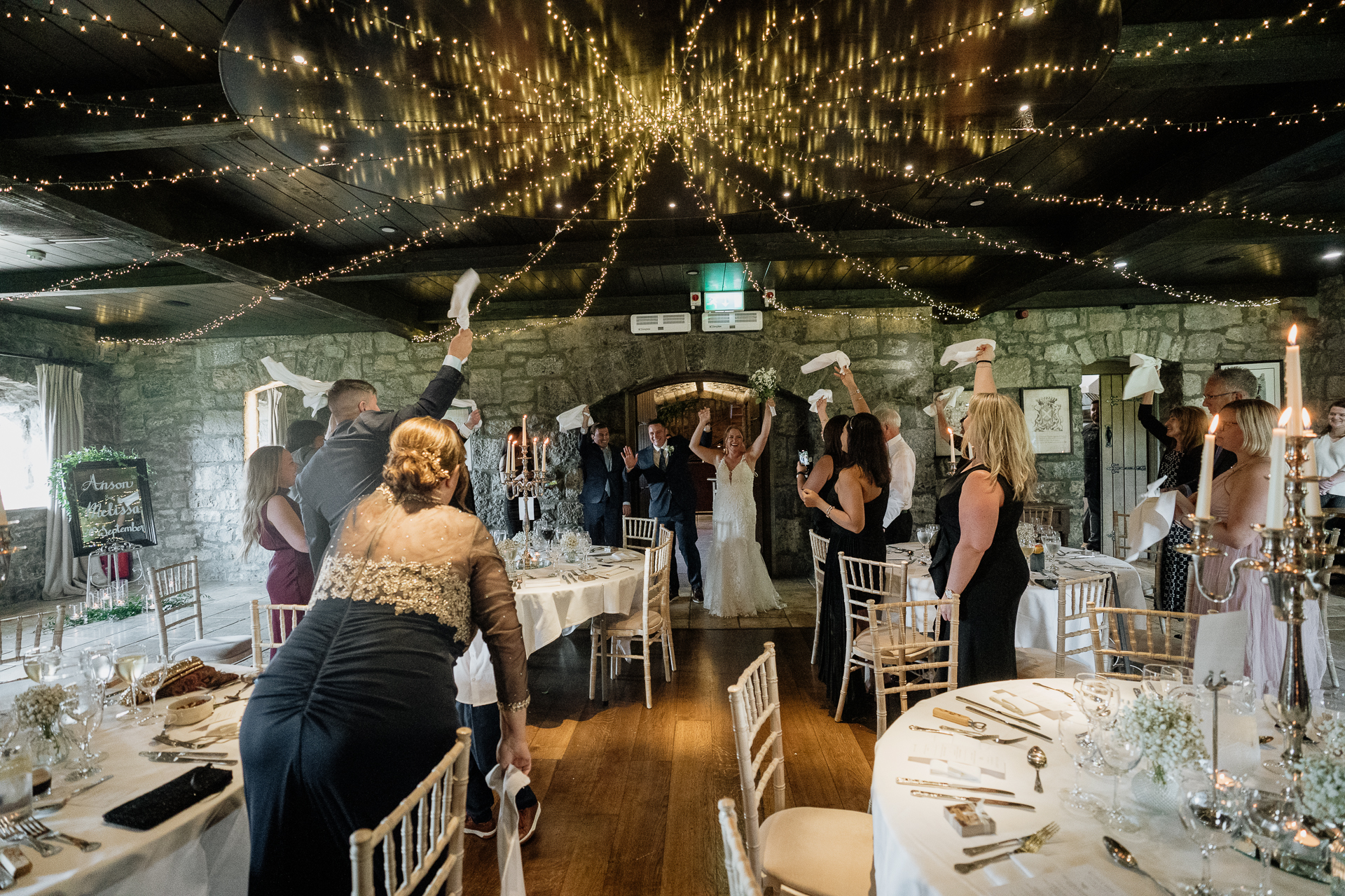 A wedding party at a wedding