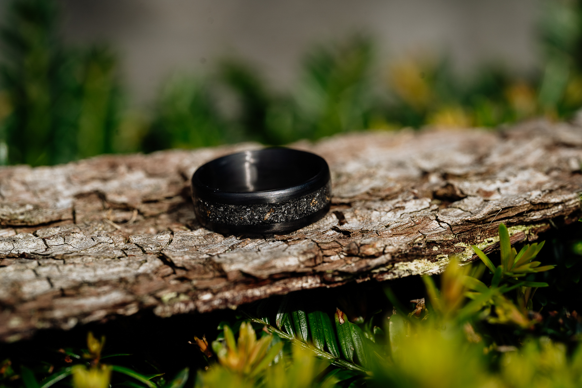 A ring on a log