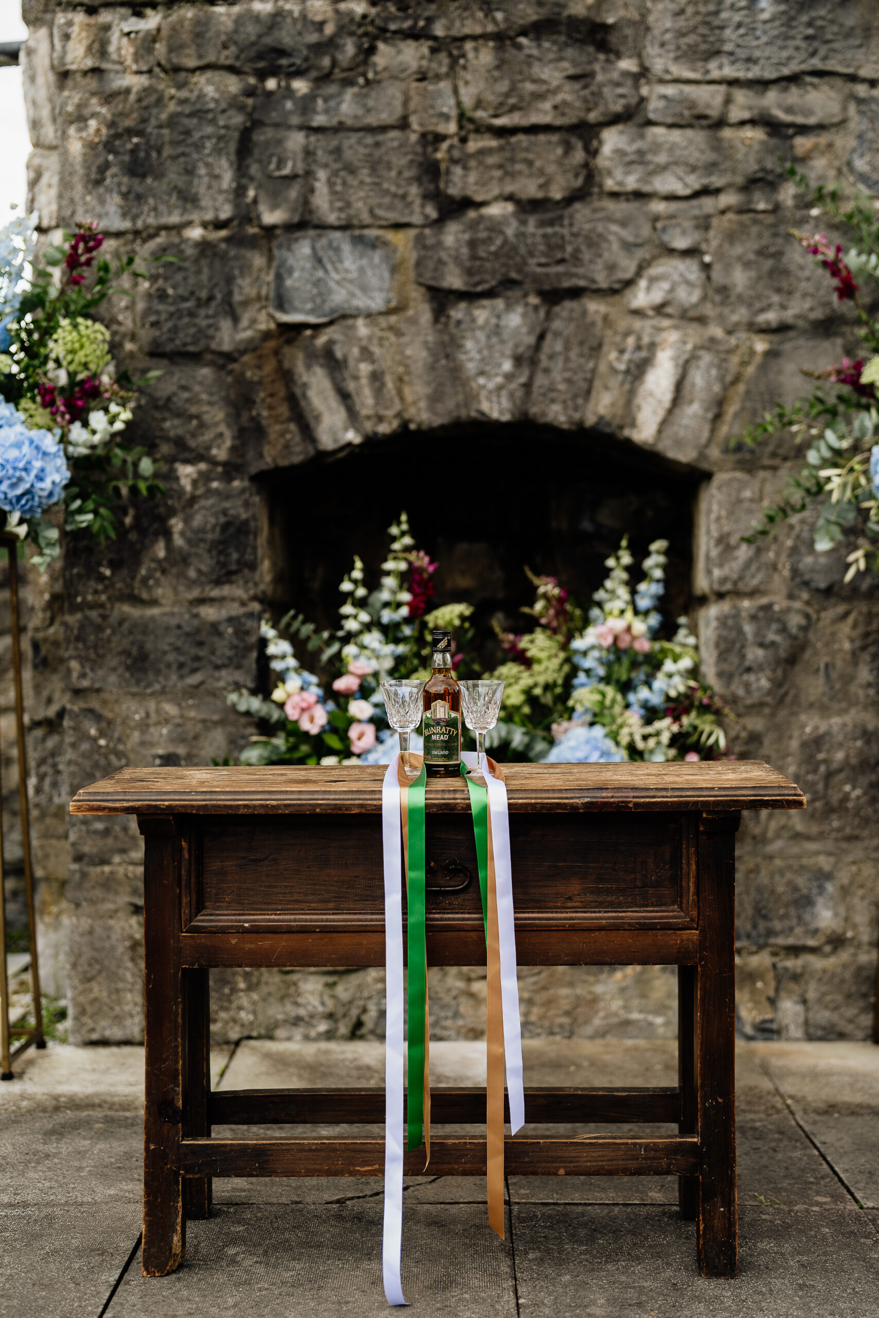 A table with flowers on it