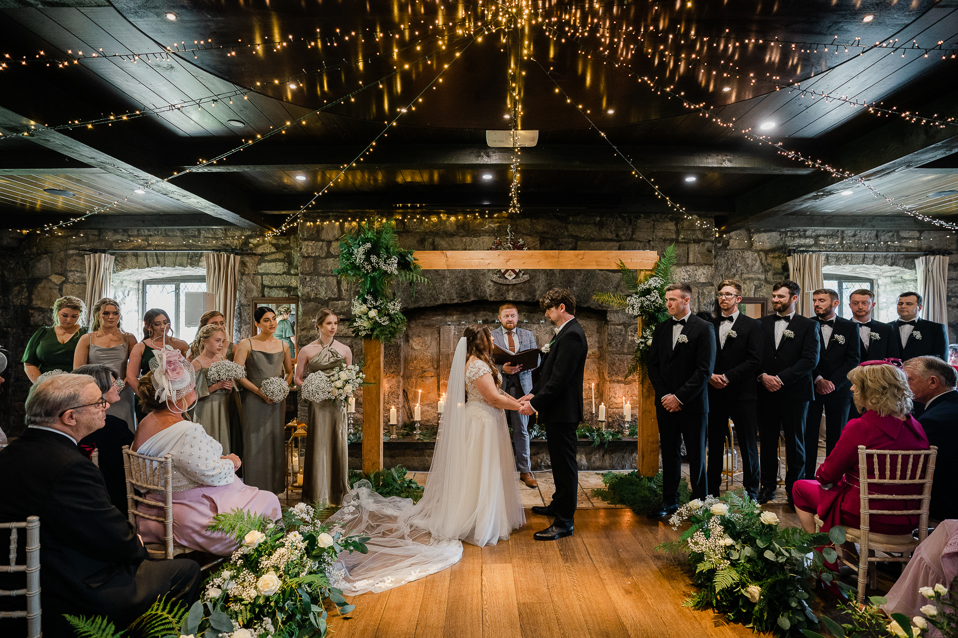 A wedding party at a wedding