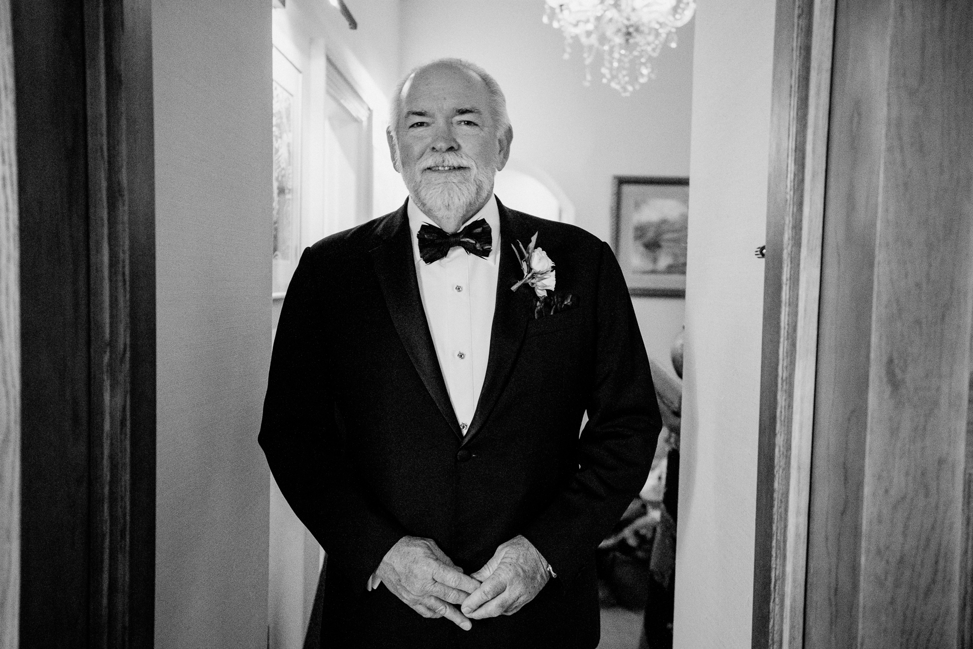 A man in a tuxedo