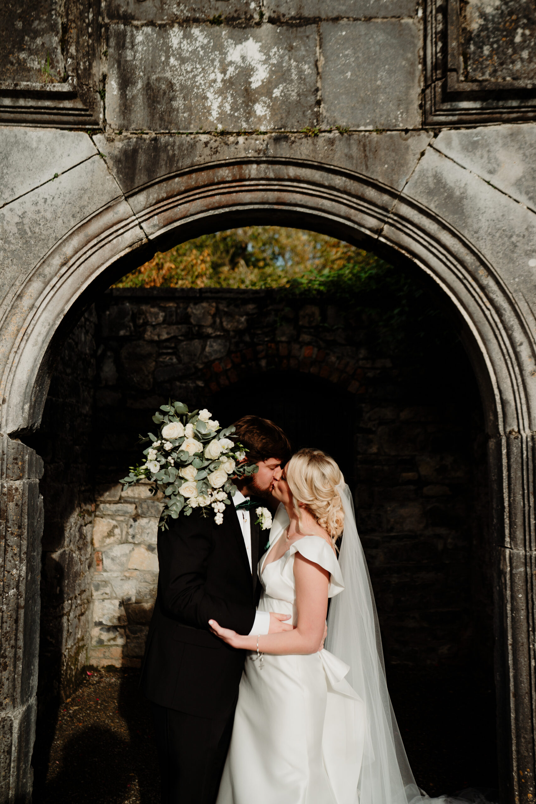 A man and woman kissing