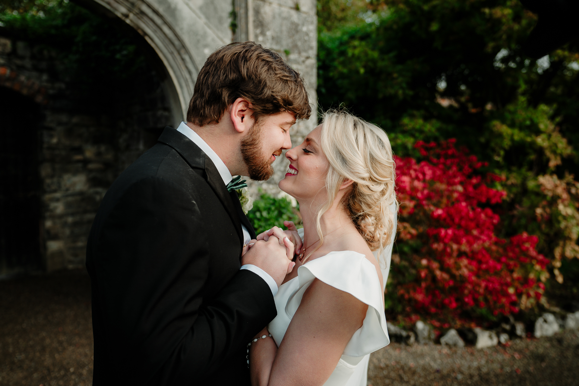 A man and woman kissing