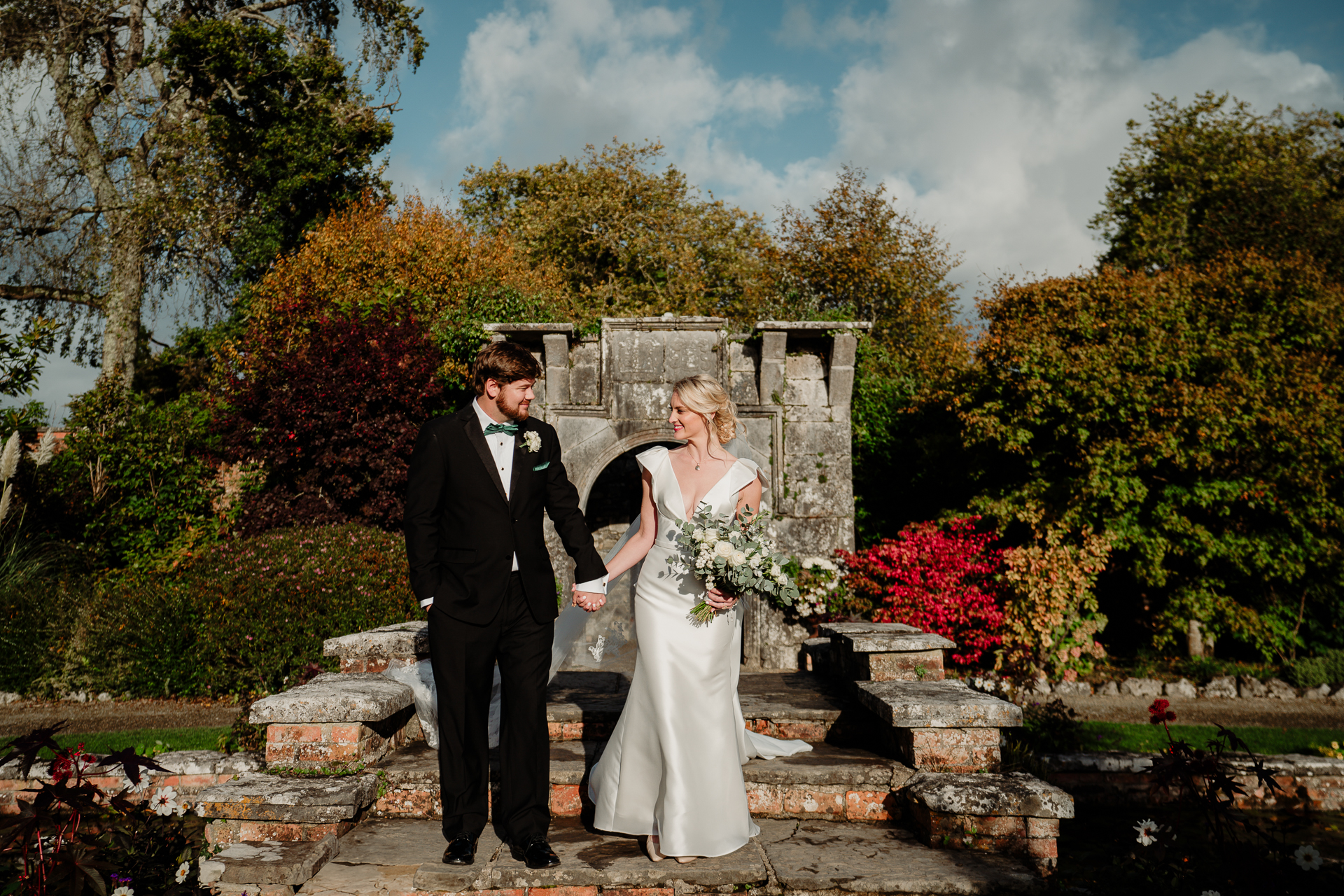 A man and woman posing for a picture