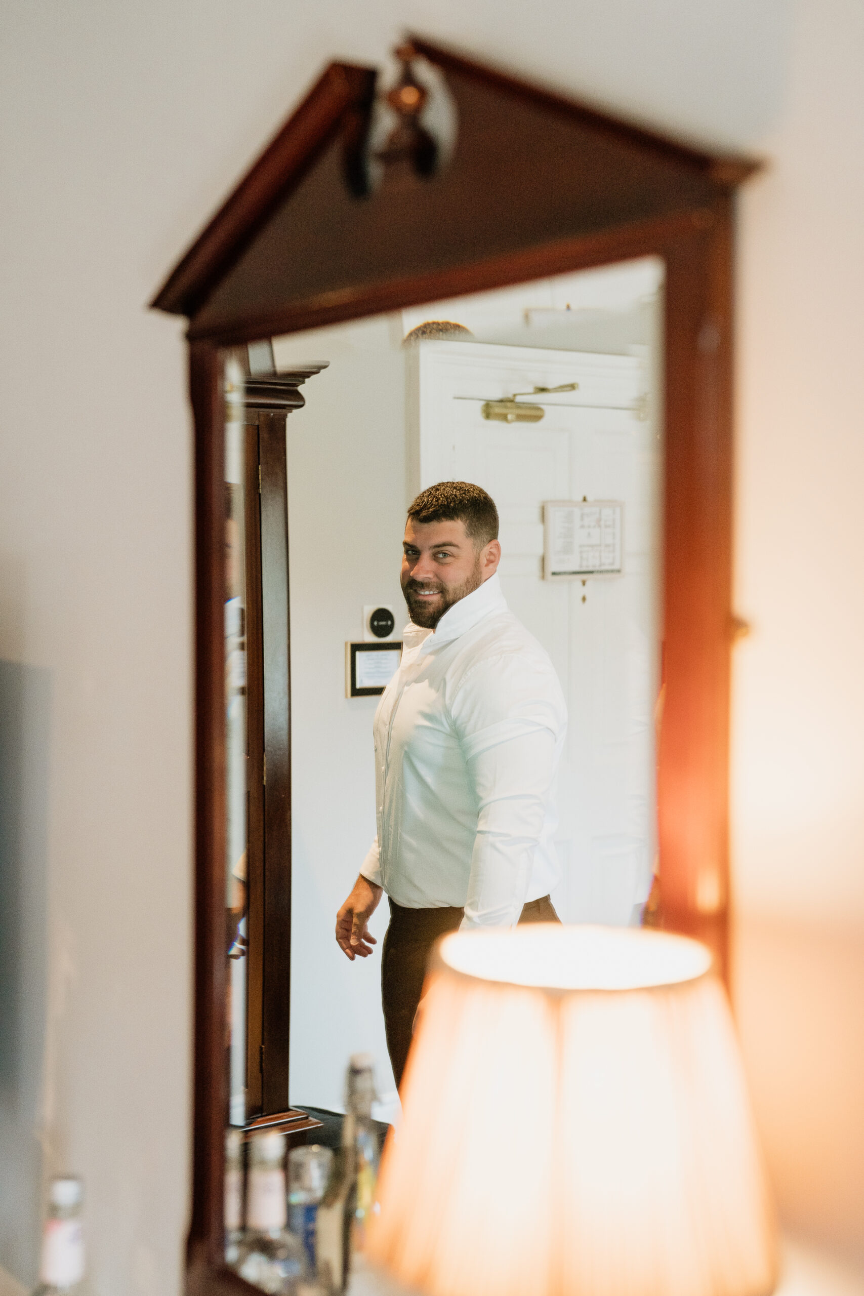 A man standing in a doorway