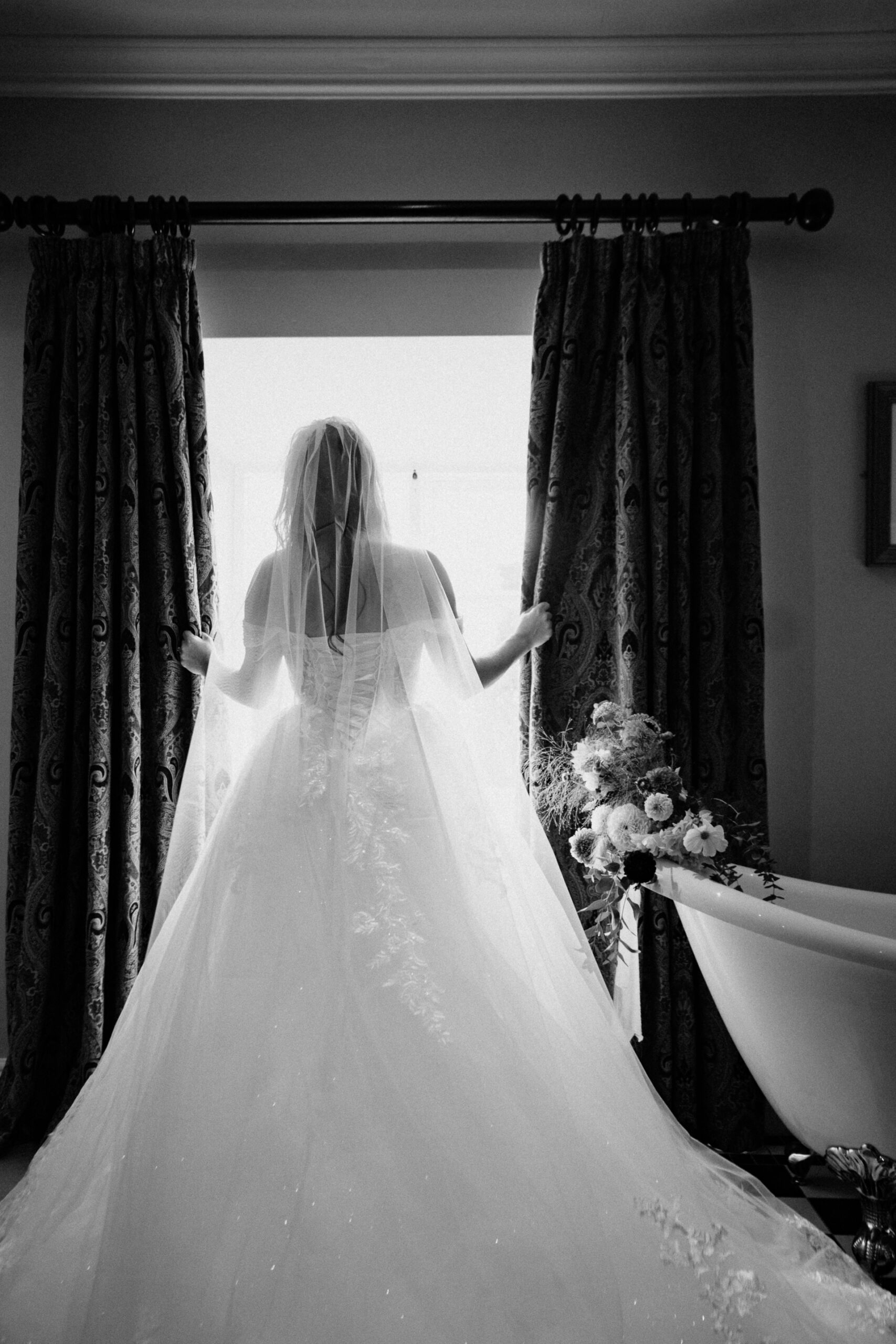 A person in a wedding dress