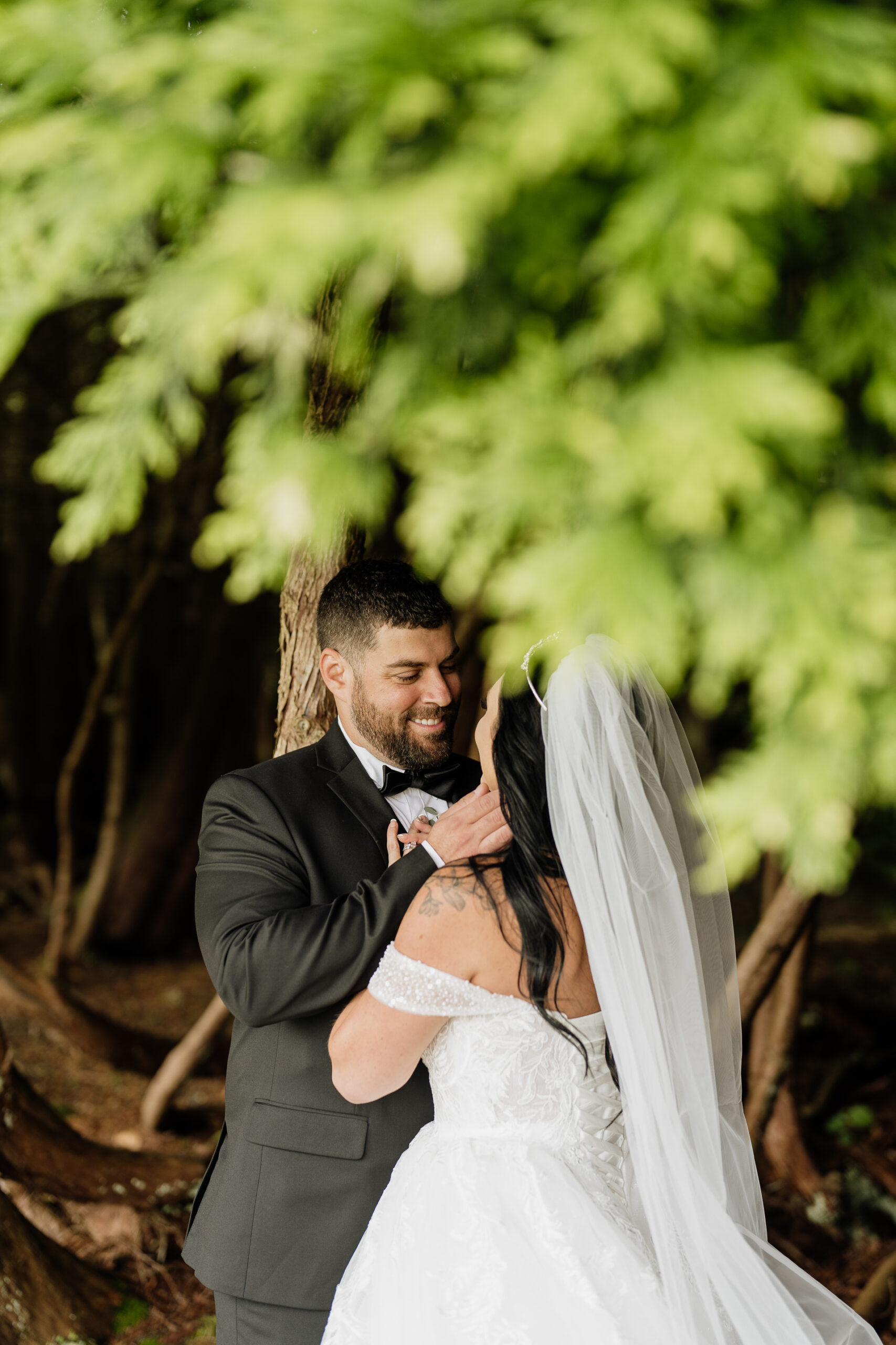 A man and woman kissing