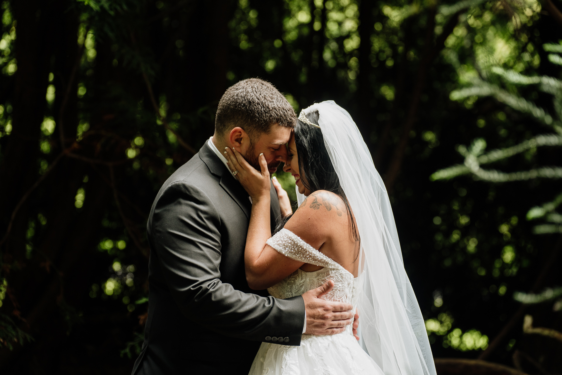 A man and woman kissing