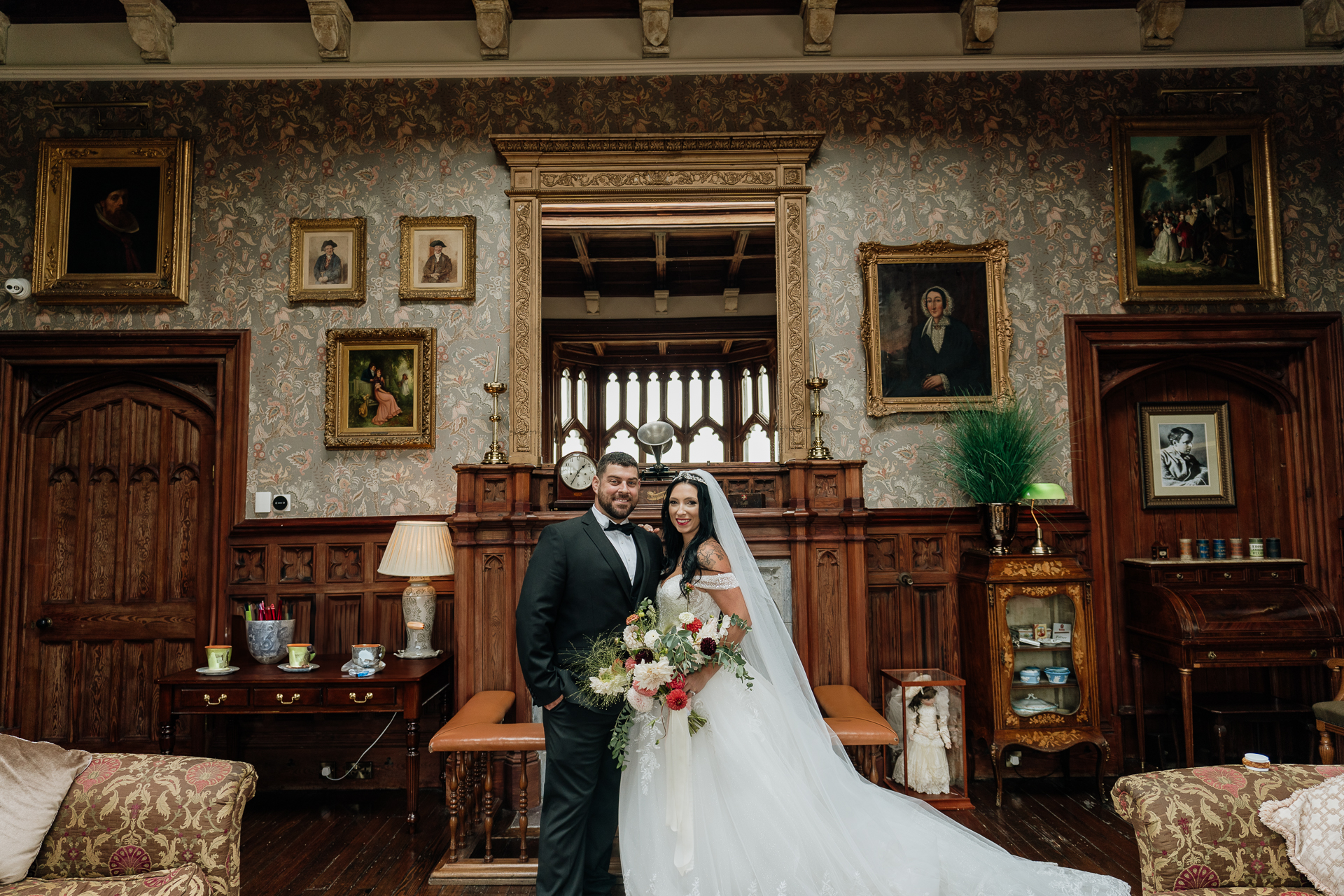 A man and woman posing for a picture