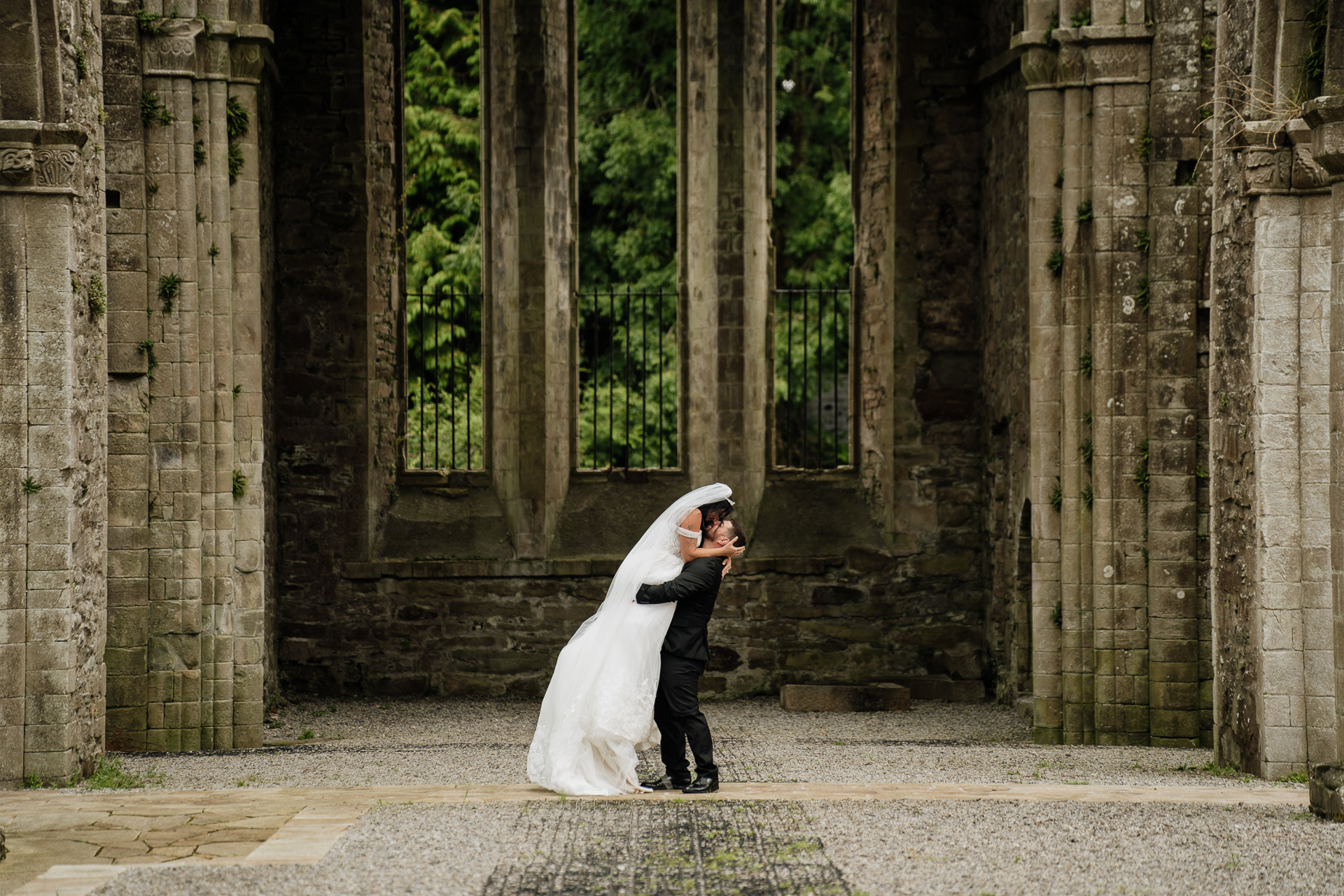 A man and a woman kissing