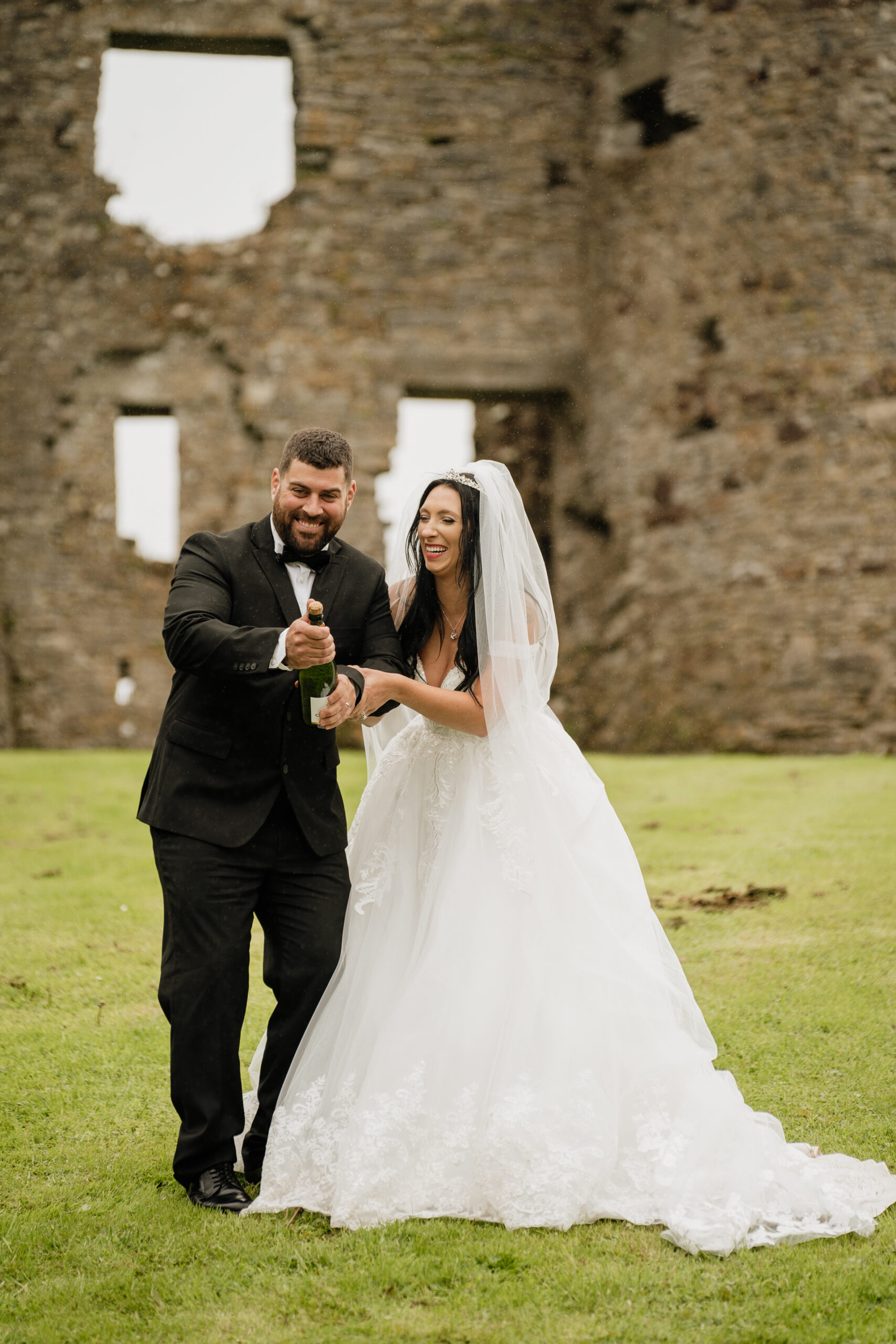 A man and woman posing for a picture