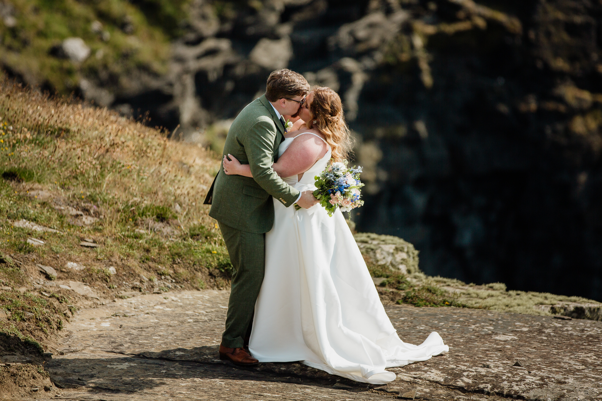 A man and woman kissing