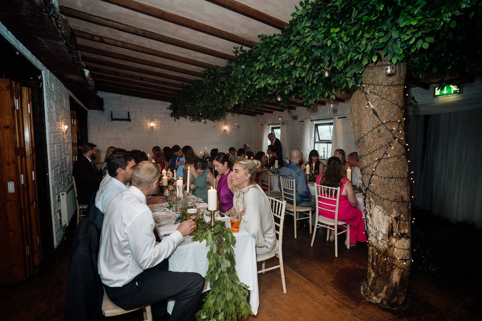 A group of people sitting at a table