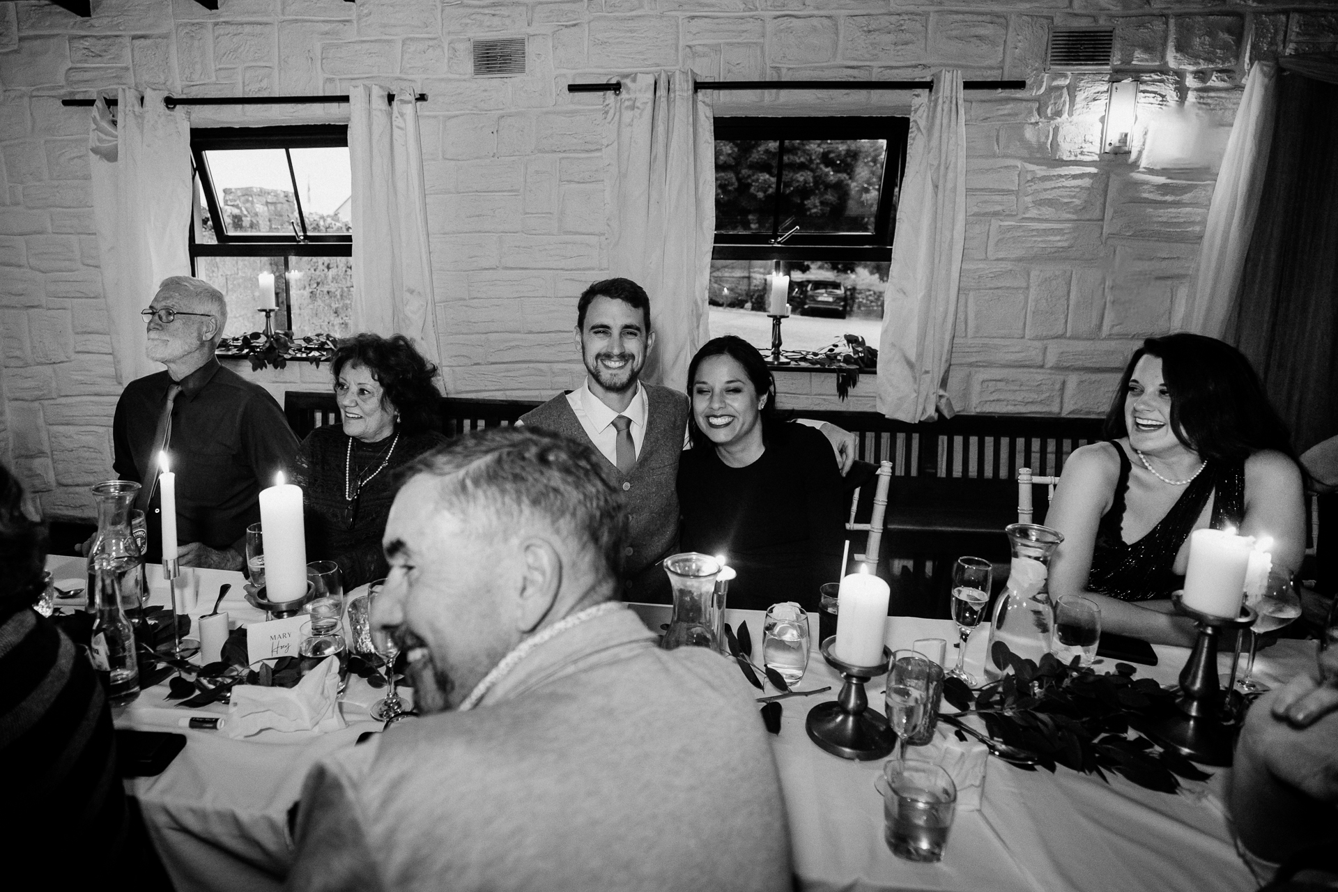 A group of people sitting around a table