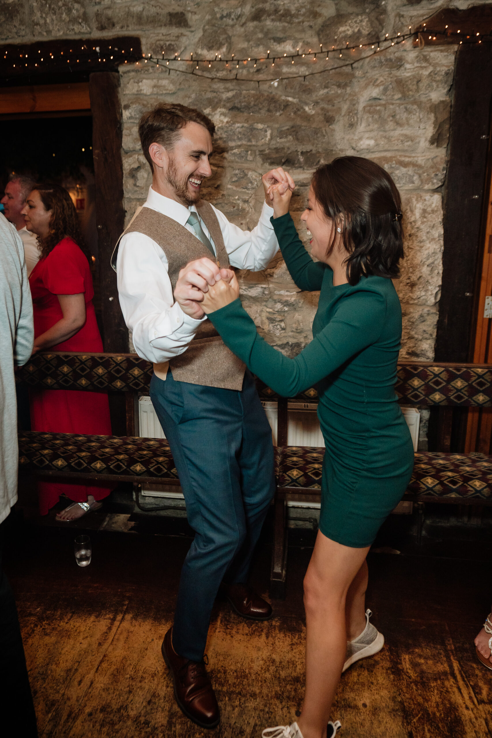 A man and woman dancing