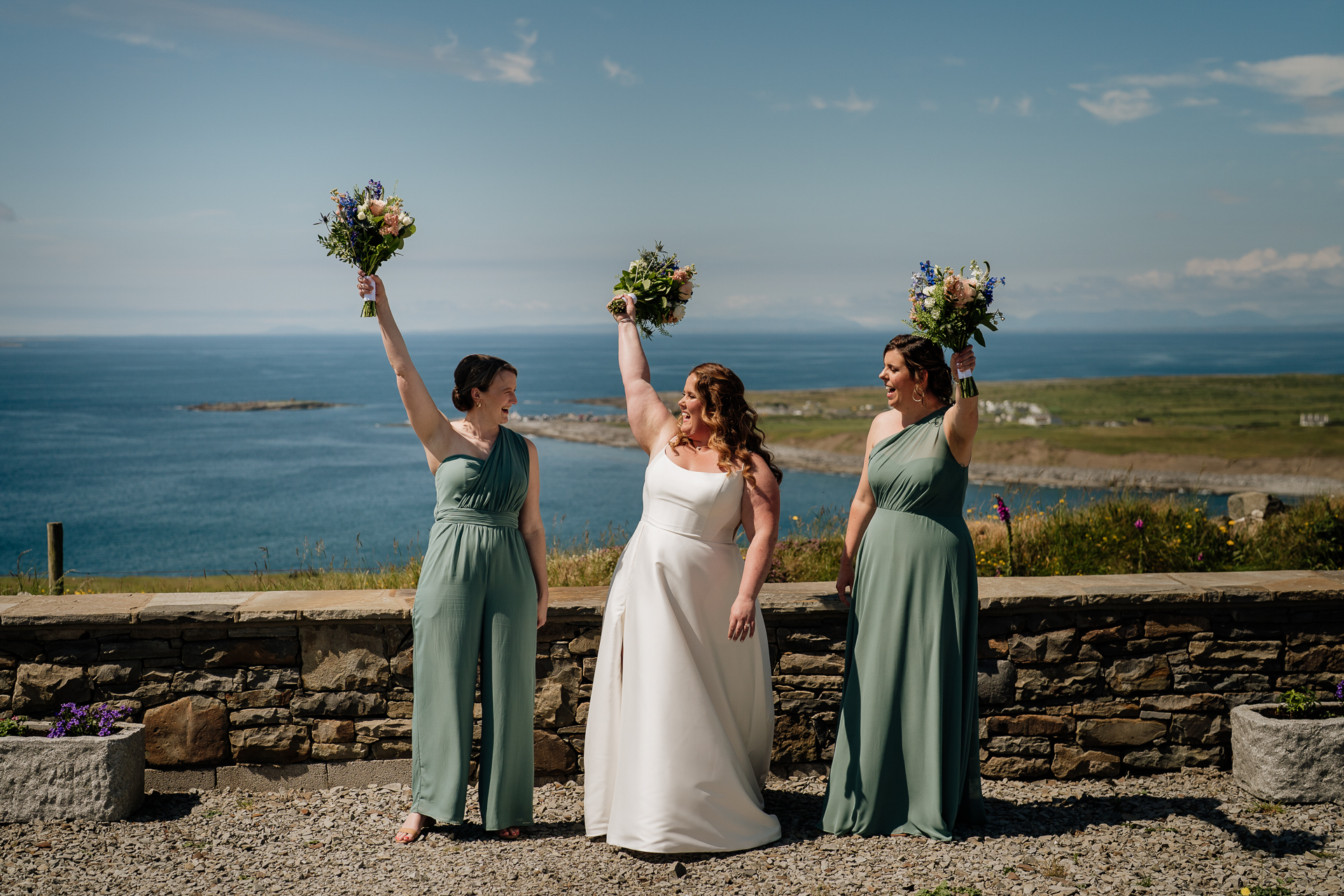 A group of women in dresses