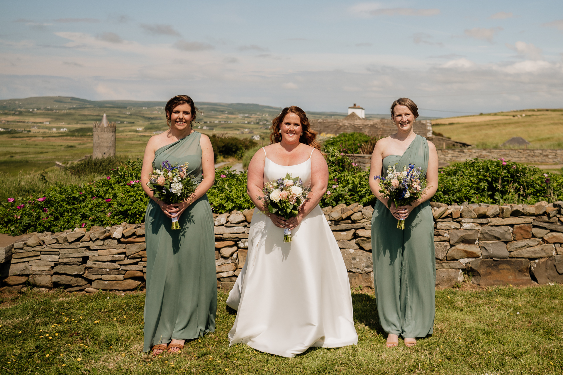 A group of women in dresses