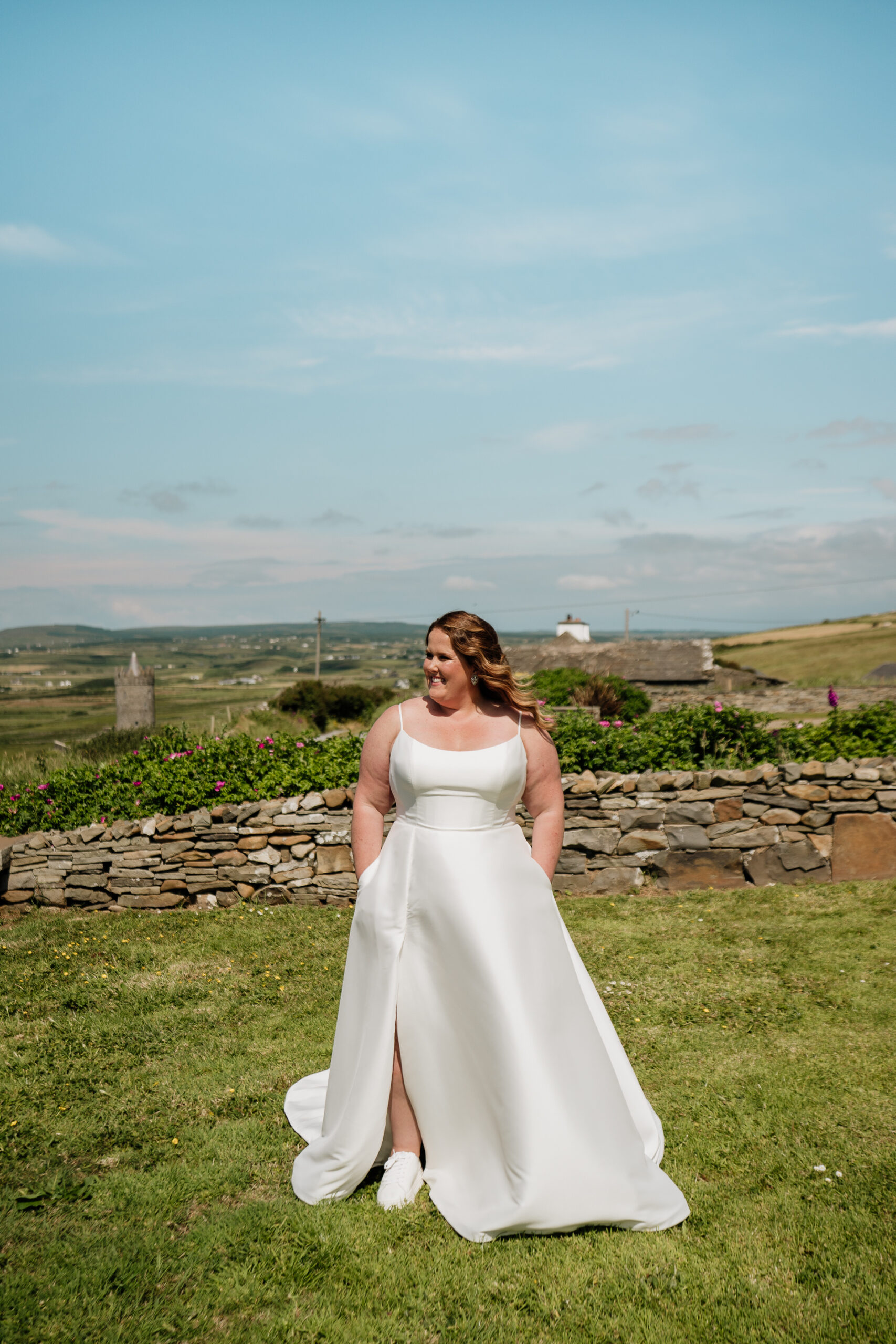 A person in a white dress