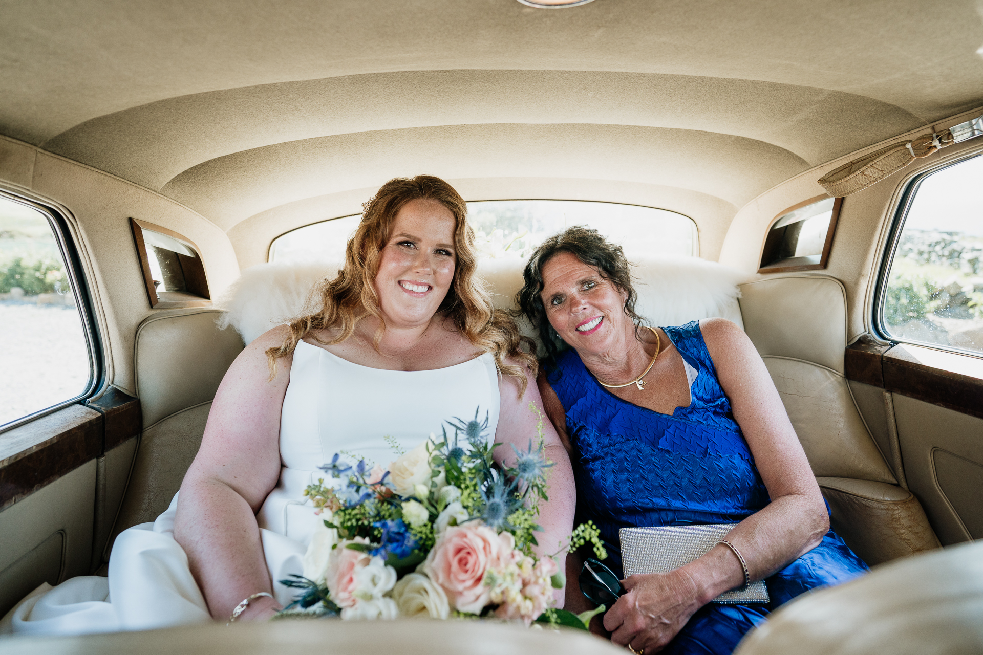 Two women in a car