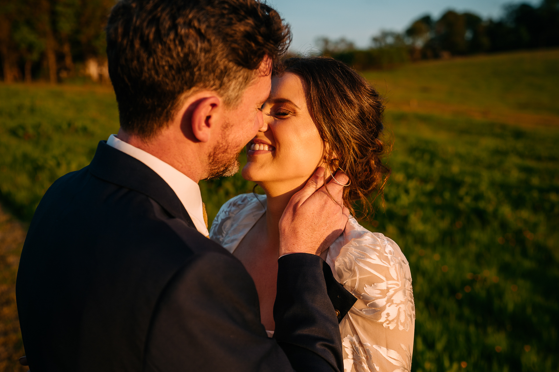 A man and woman kissing