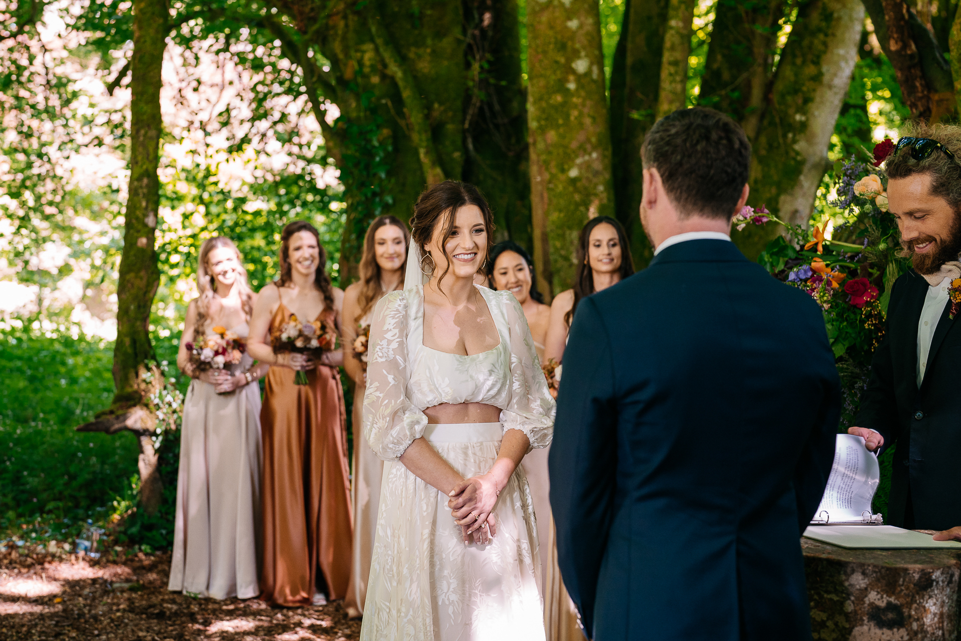 A man and woman in wedding attire