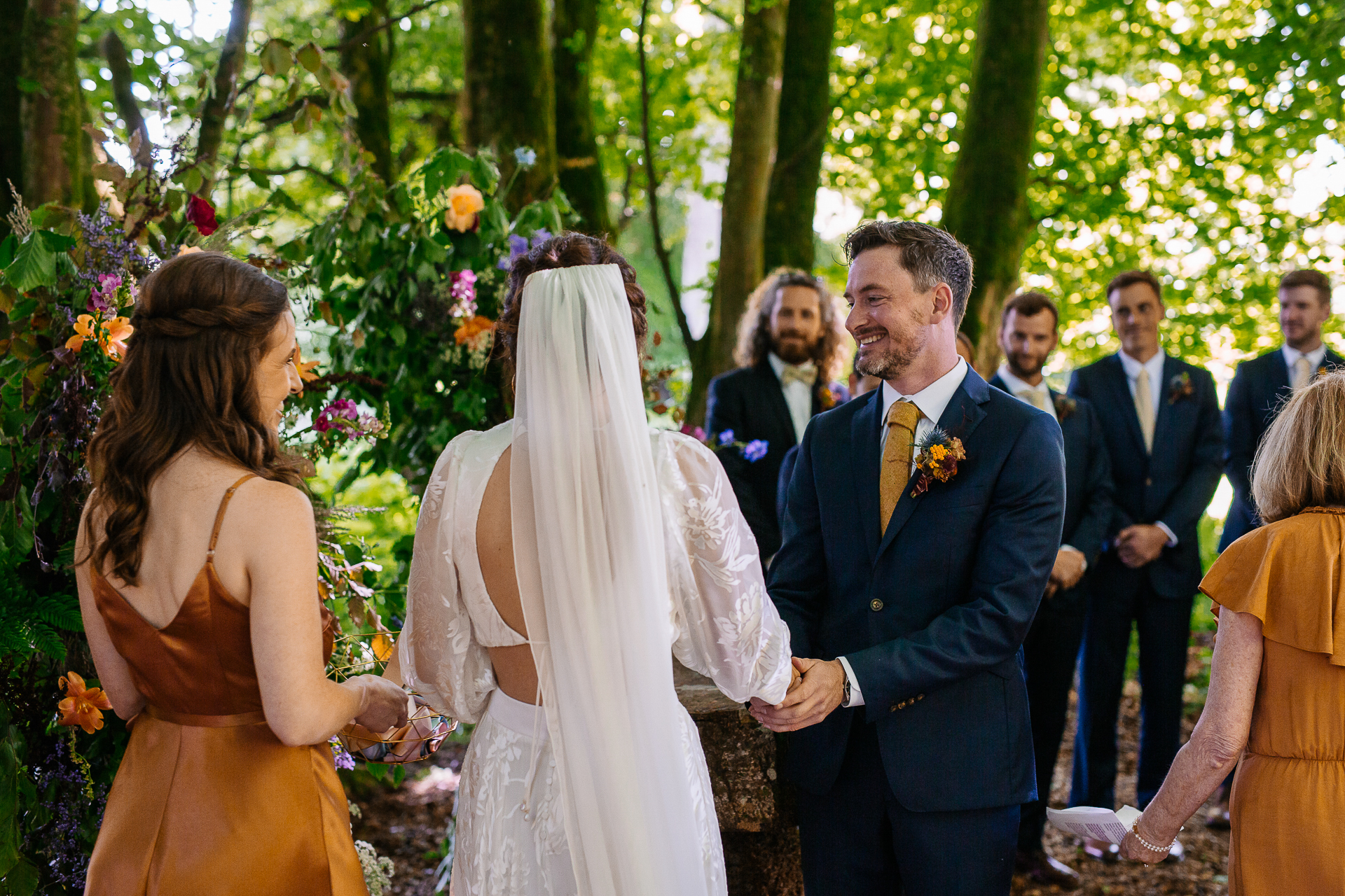 A man and woman walking down a aisle