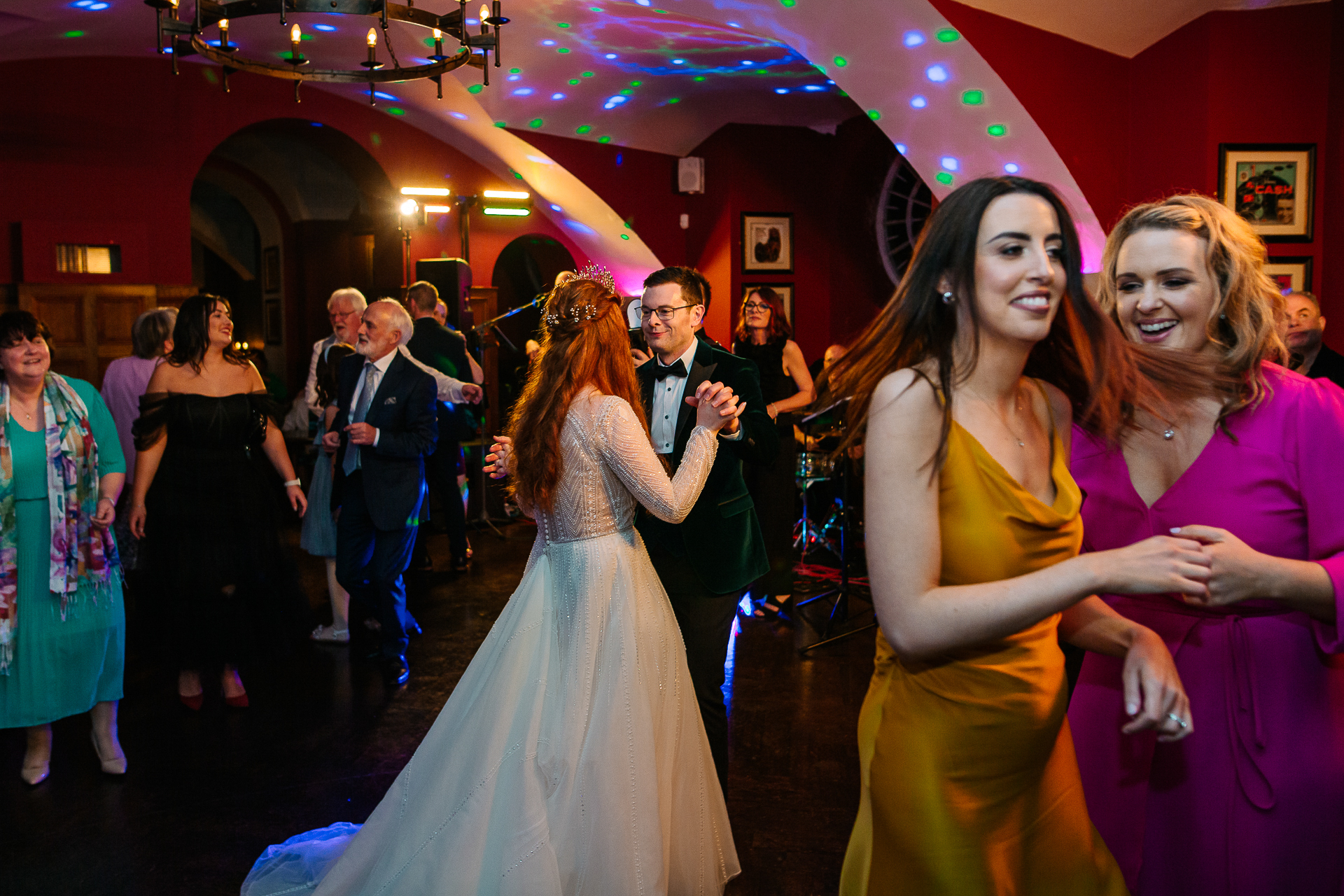 A group of people dancing